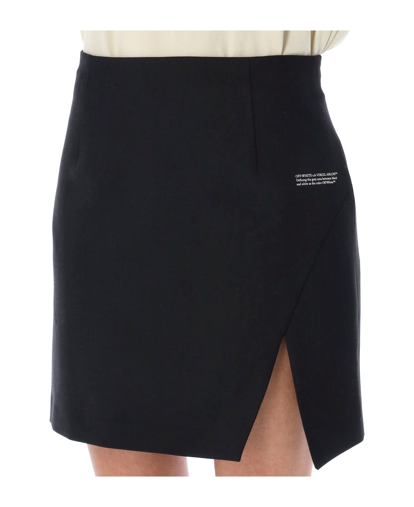 Off-White Corporate Tailored Mini Skirt - BLACK WHITE
