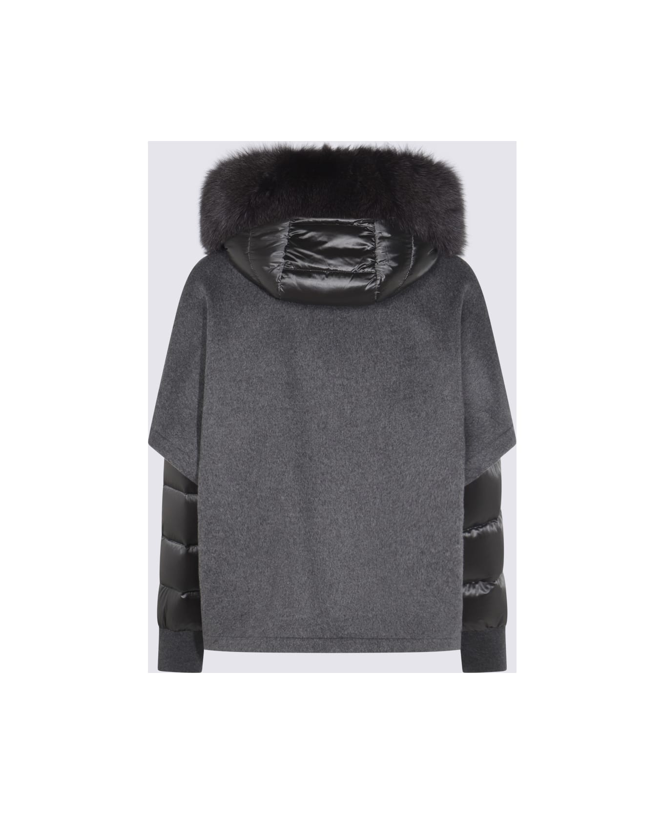 Moorer Dark Grey Wool Down Jacket - Grey