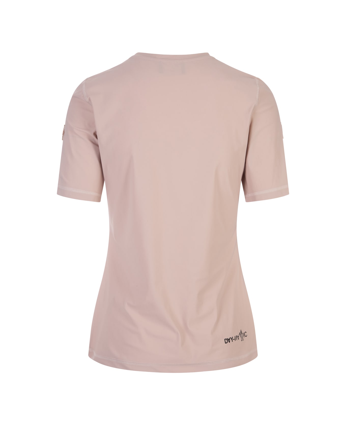 Moncler Grenoble Pink Sensitive Technical Jersey T-shirt With Logo - Pink