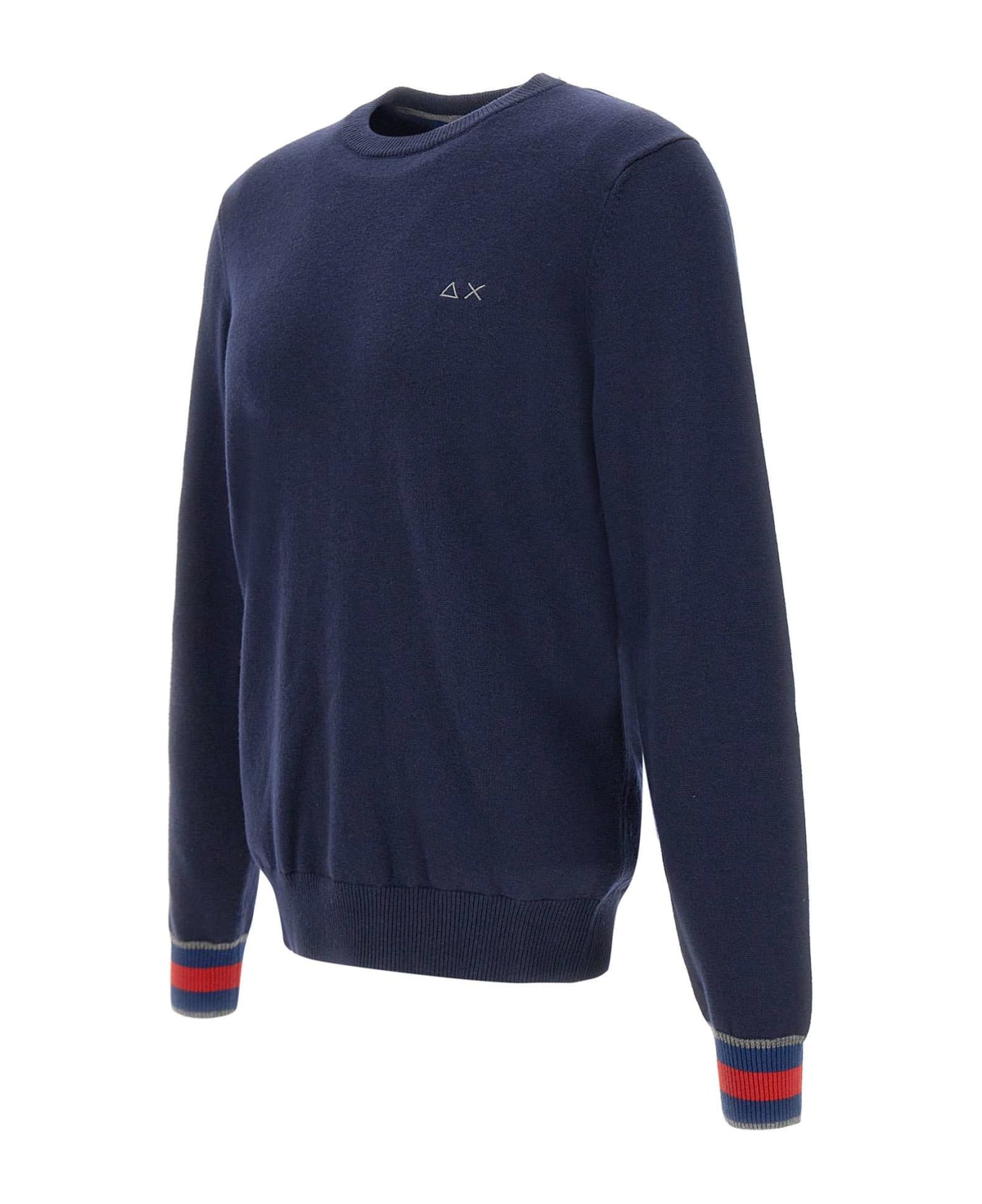 Sun 68 Cotton And Wool Sweater Sweater - NAVY BLUE