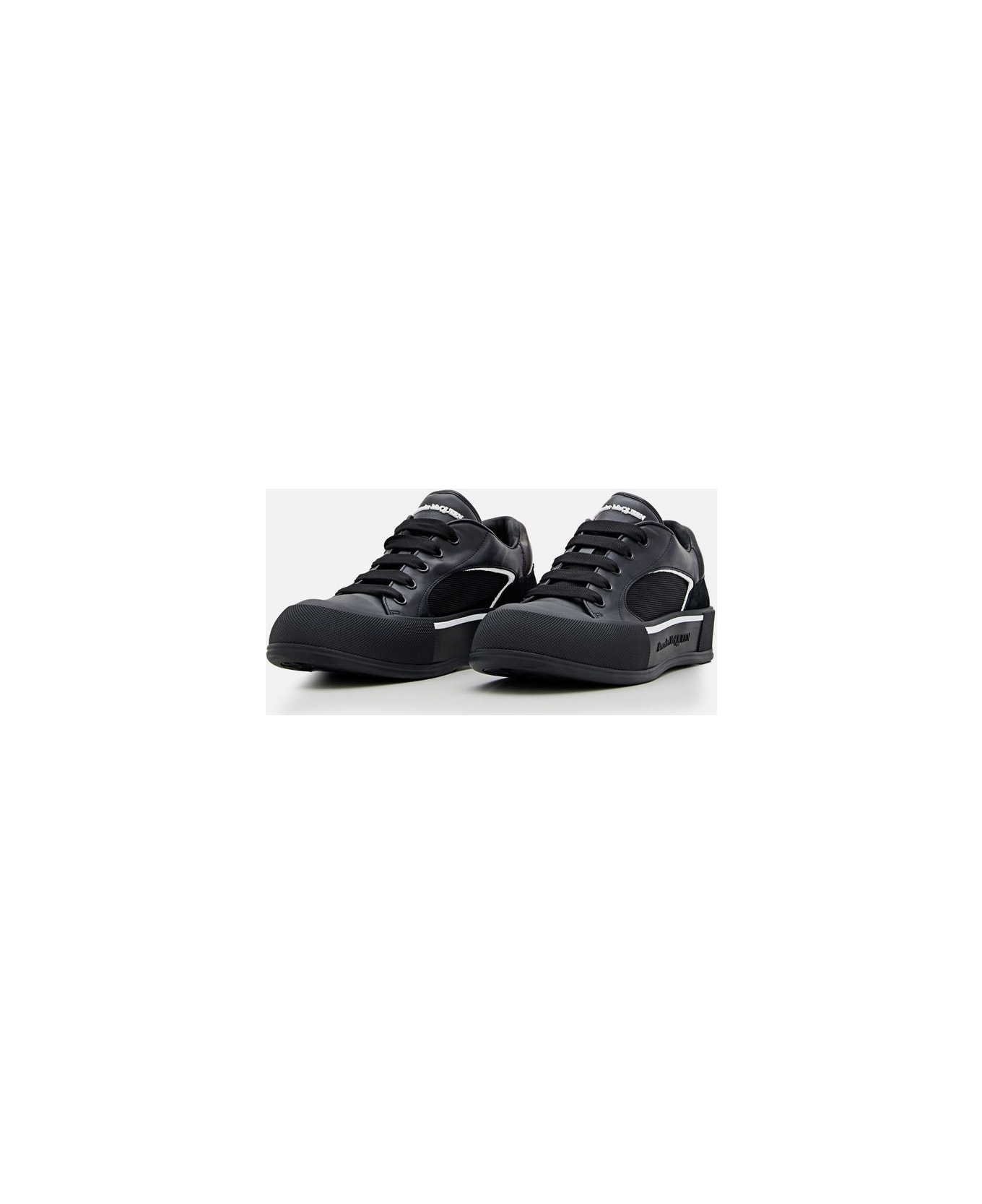 Alexander McQueen Neoprene Canvas Sneakers - Black スニーカー