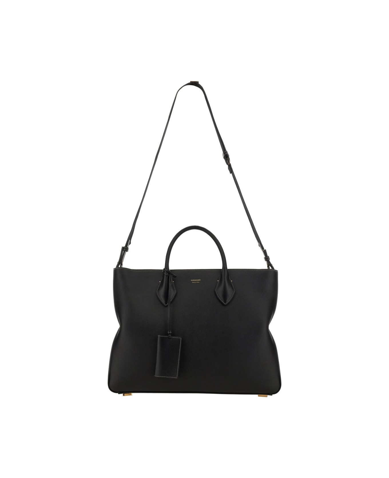 Ferragamo Star-shaped Tote Bag Large - BLACK
