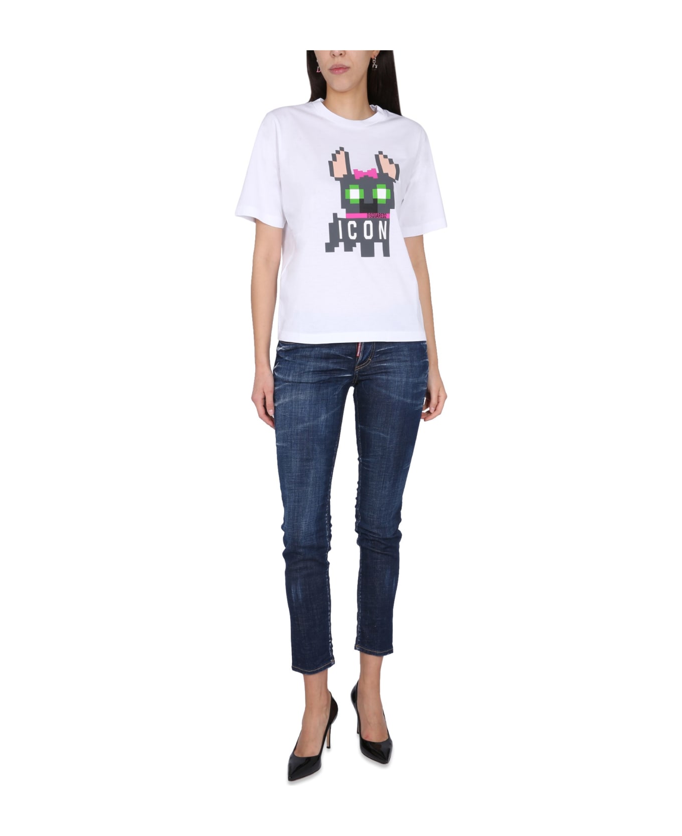 Dsquared2 Icon Hilde Easy T-shirt - WHITE