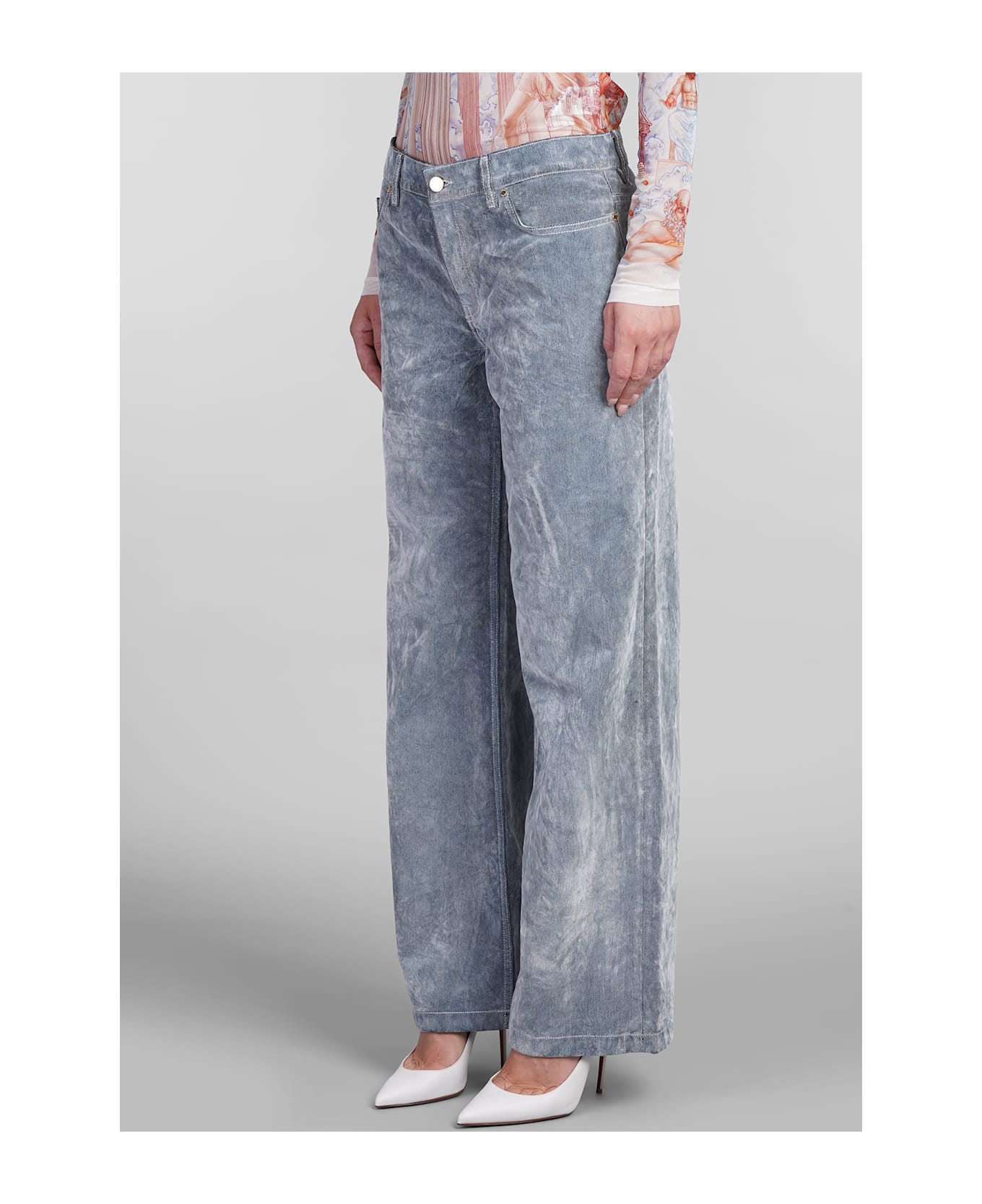 Casablanca Jeans In Blue Denim - PEACH