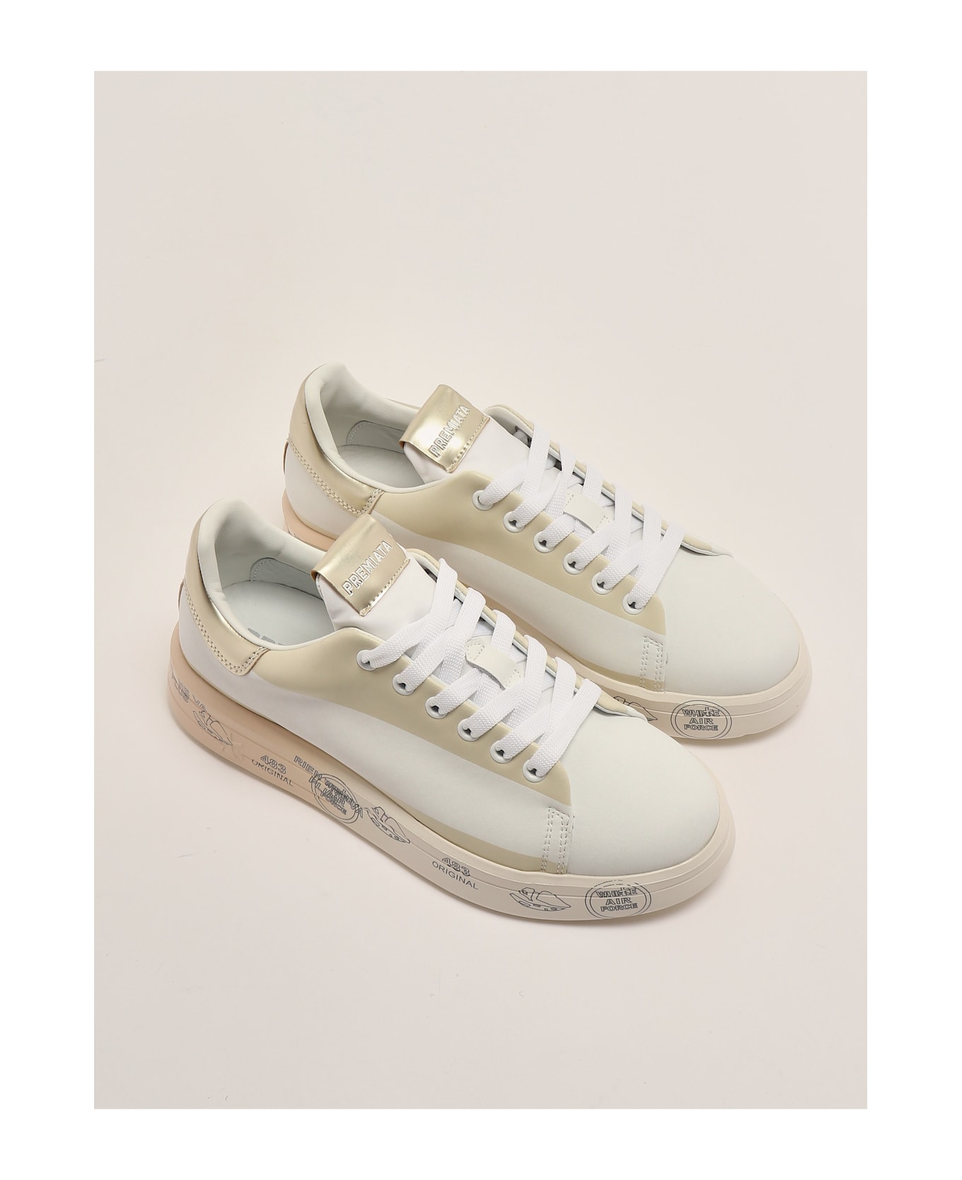 Premiata Belle Sneaker - BIANCO-SABBIA