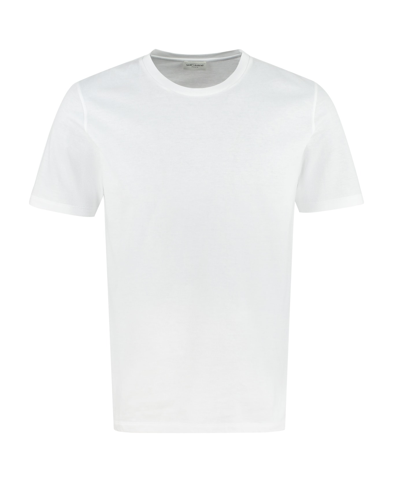 Saint Laurent Cotton Crew-neck T-shirt - WHITE