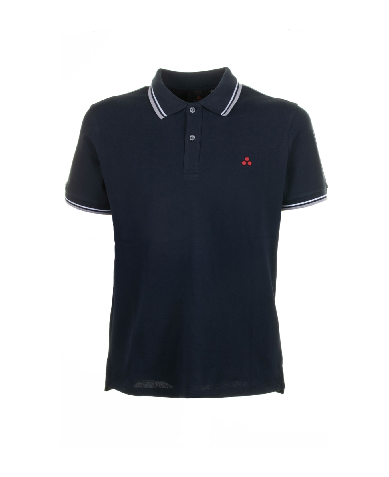 Peuterey Blue Polo Shirt With Contrasting Logo - Blu