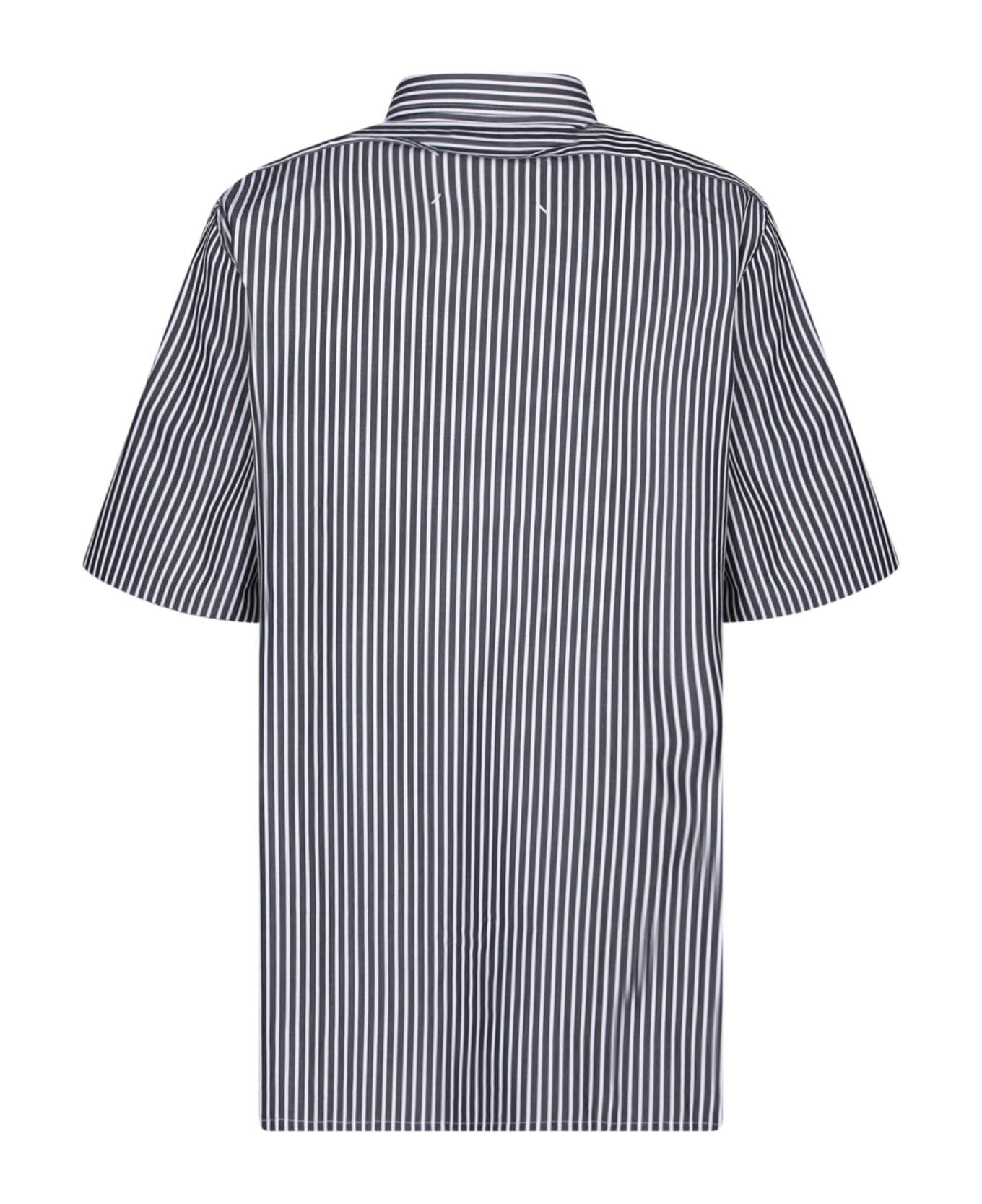 Maison Margiela Short-sleeved Stripe Shirt - White