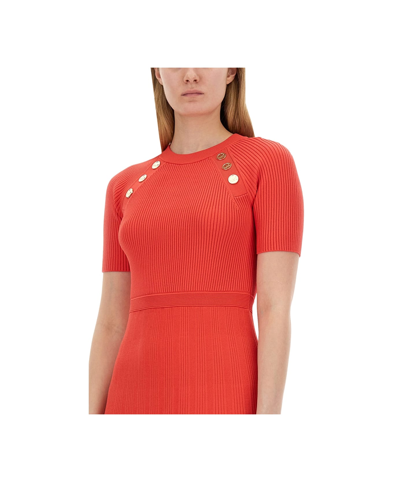 Michael Kors Knit Longuette Dress - RED ワンピース＆ドレス
