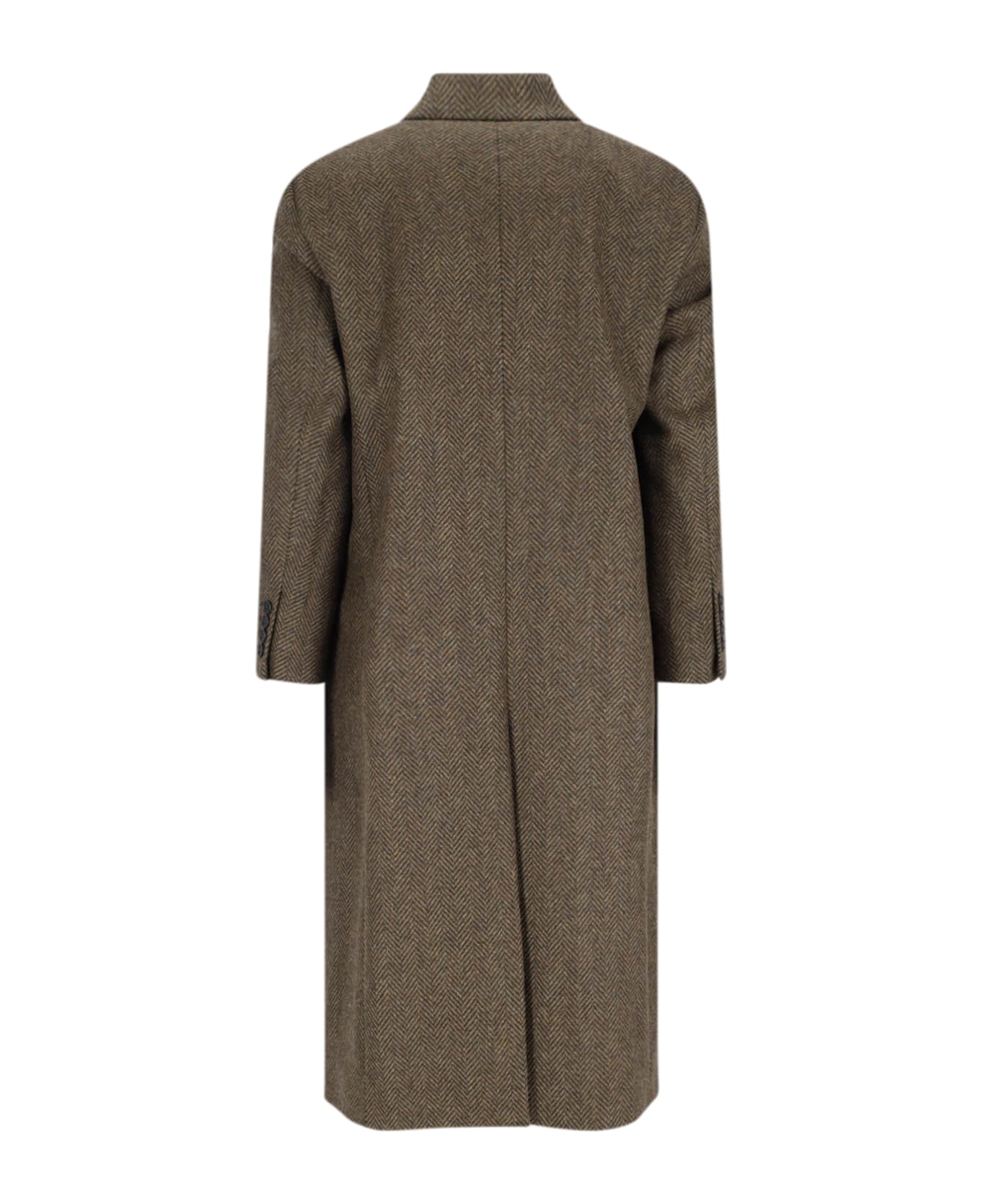 Sunflower Double-breasted Coat - Green