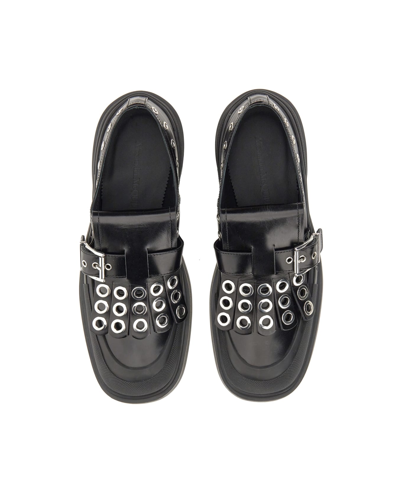 Alexander McQueen Studded Loafer - BLACK