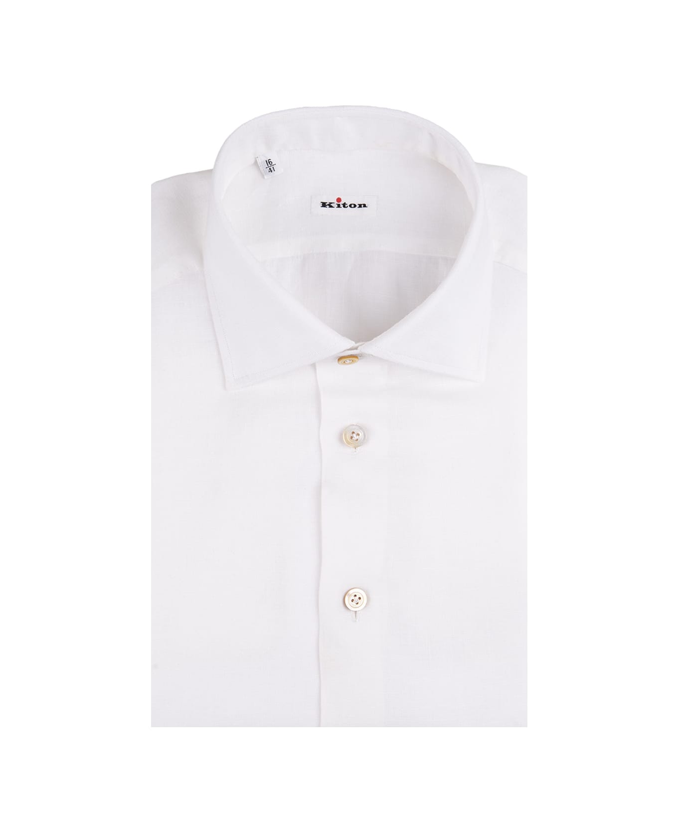 Kiton White Linen Shirt - Bianco