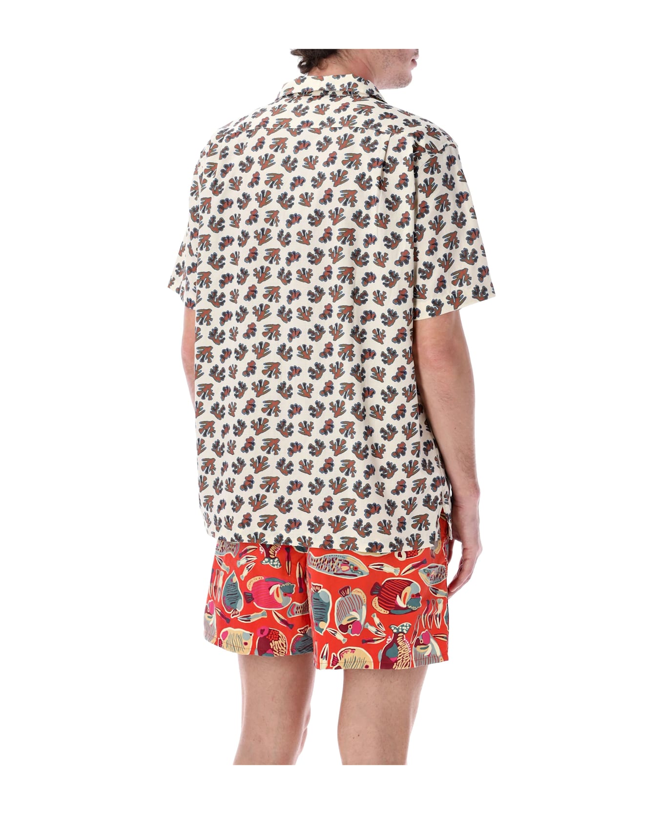 Patagonia Tidal Threads Camp Shirt - CORAL WHITE