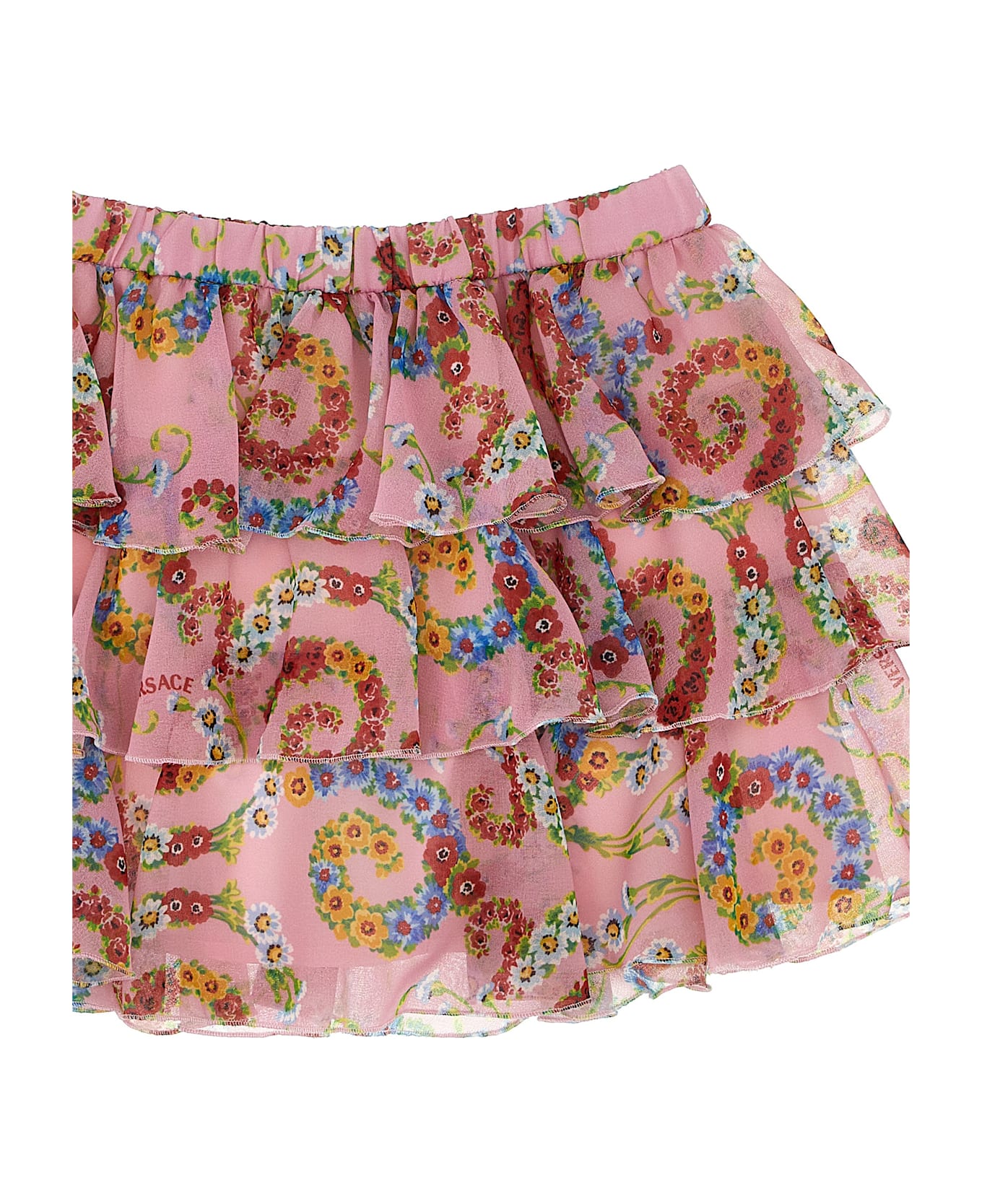 Versace 'geo Poly Barocco Flower' Skirt - Multicolor
