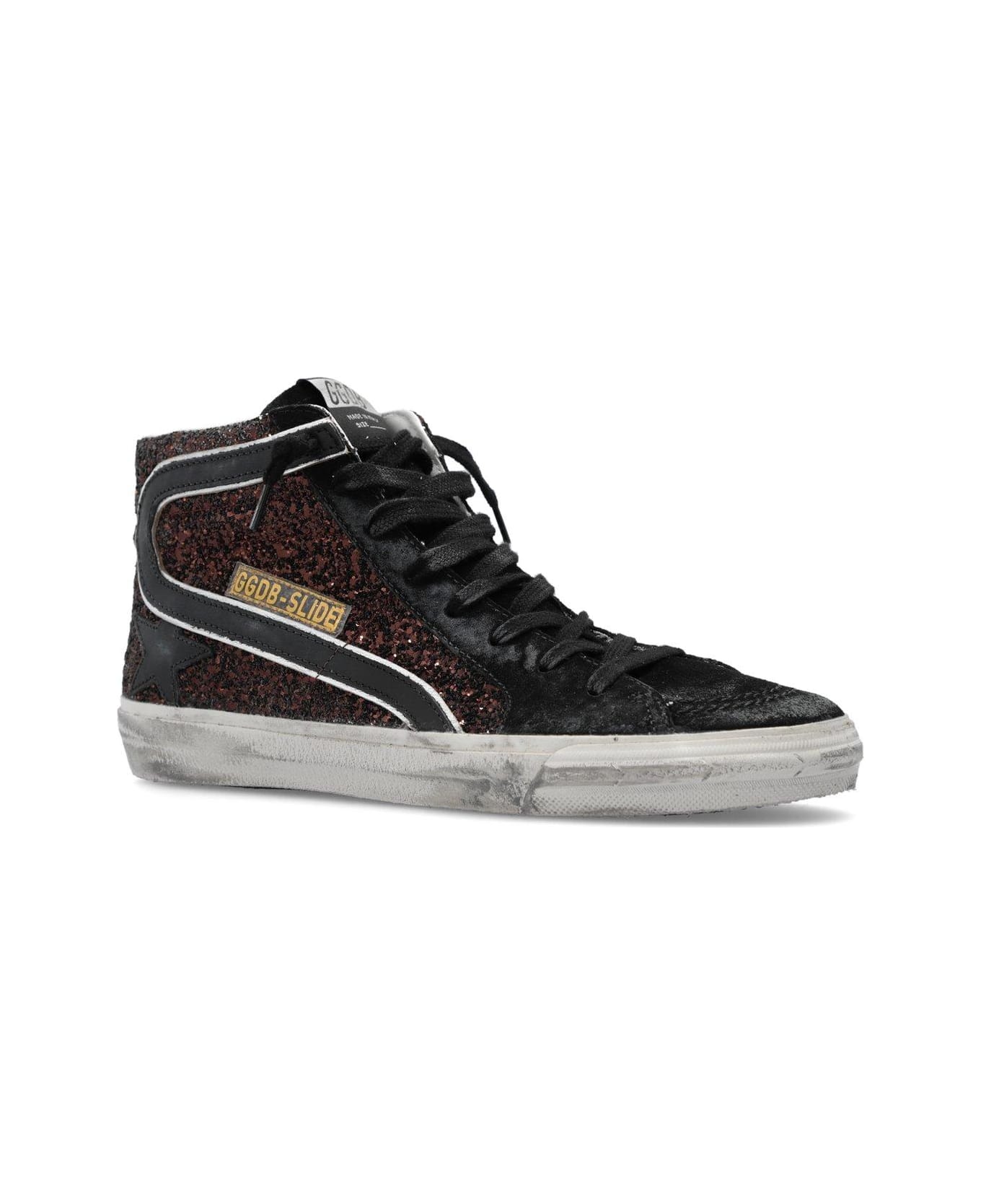 Golden Goose Slide Glitter High-top Lace-up Sneakers - MultiColour