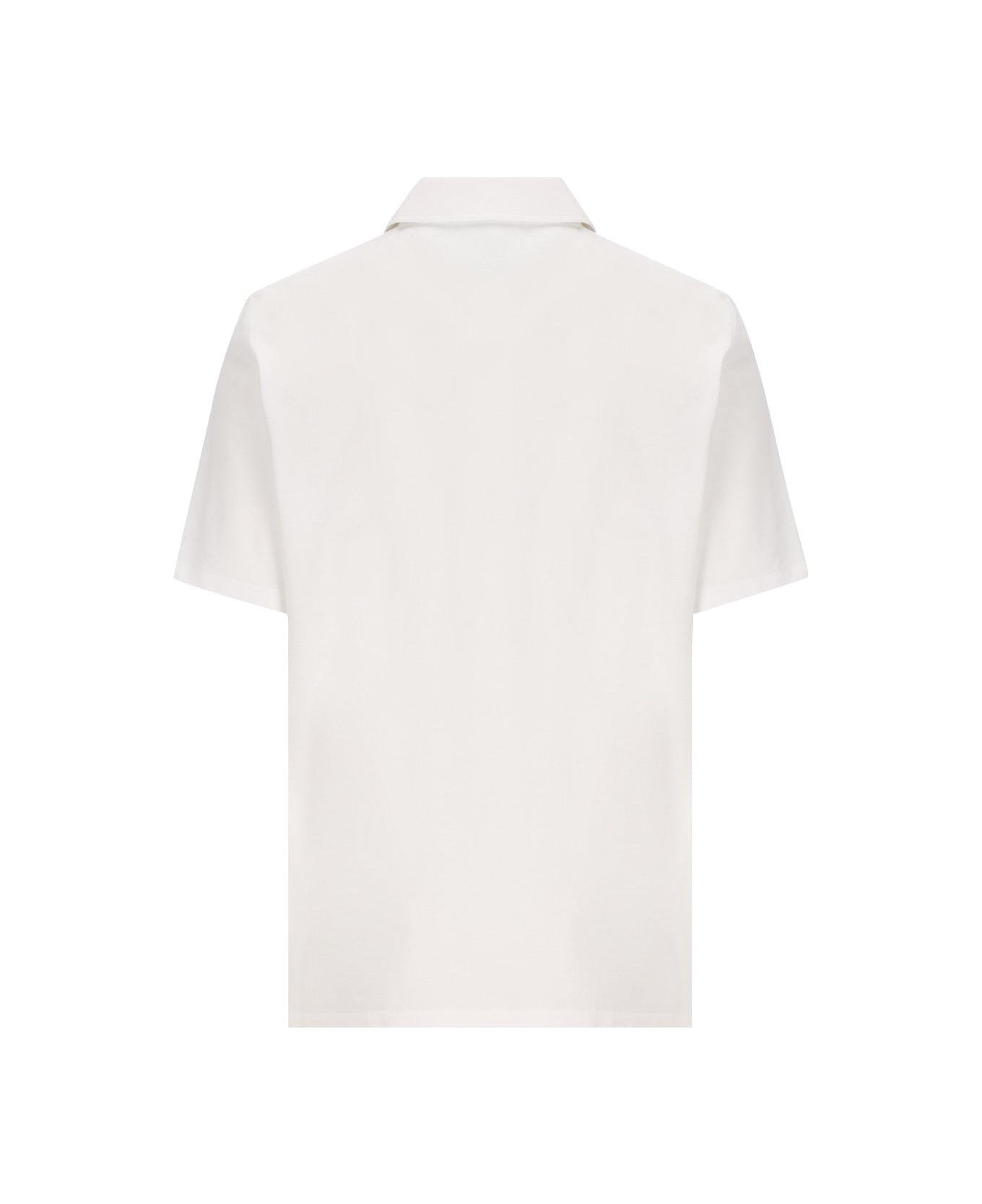 Brunello Cucinelli Short-sleeved Polo Shirt - WHITE