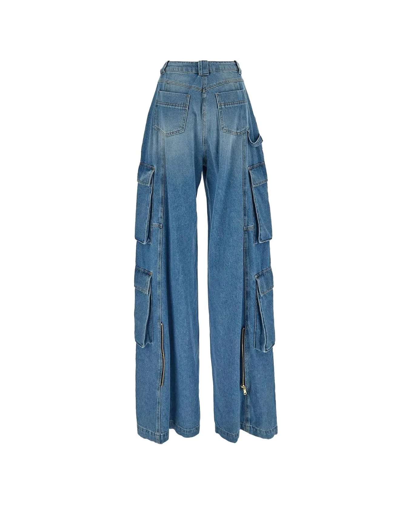 Elisabetta Franchi Cargo Jeans - BLUE デニム