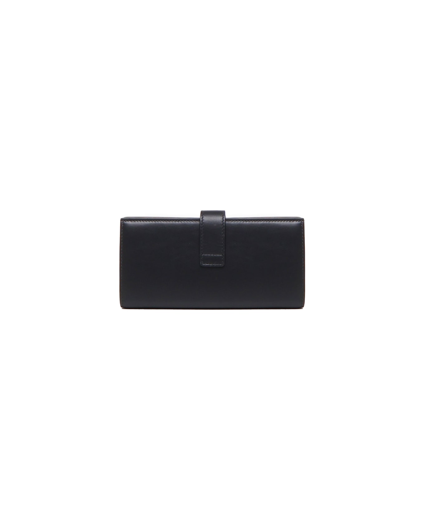 Ferragamo Hug Continental Wallet In Leather - Black 財布