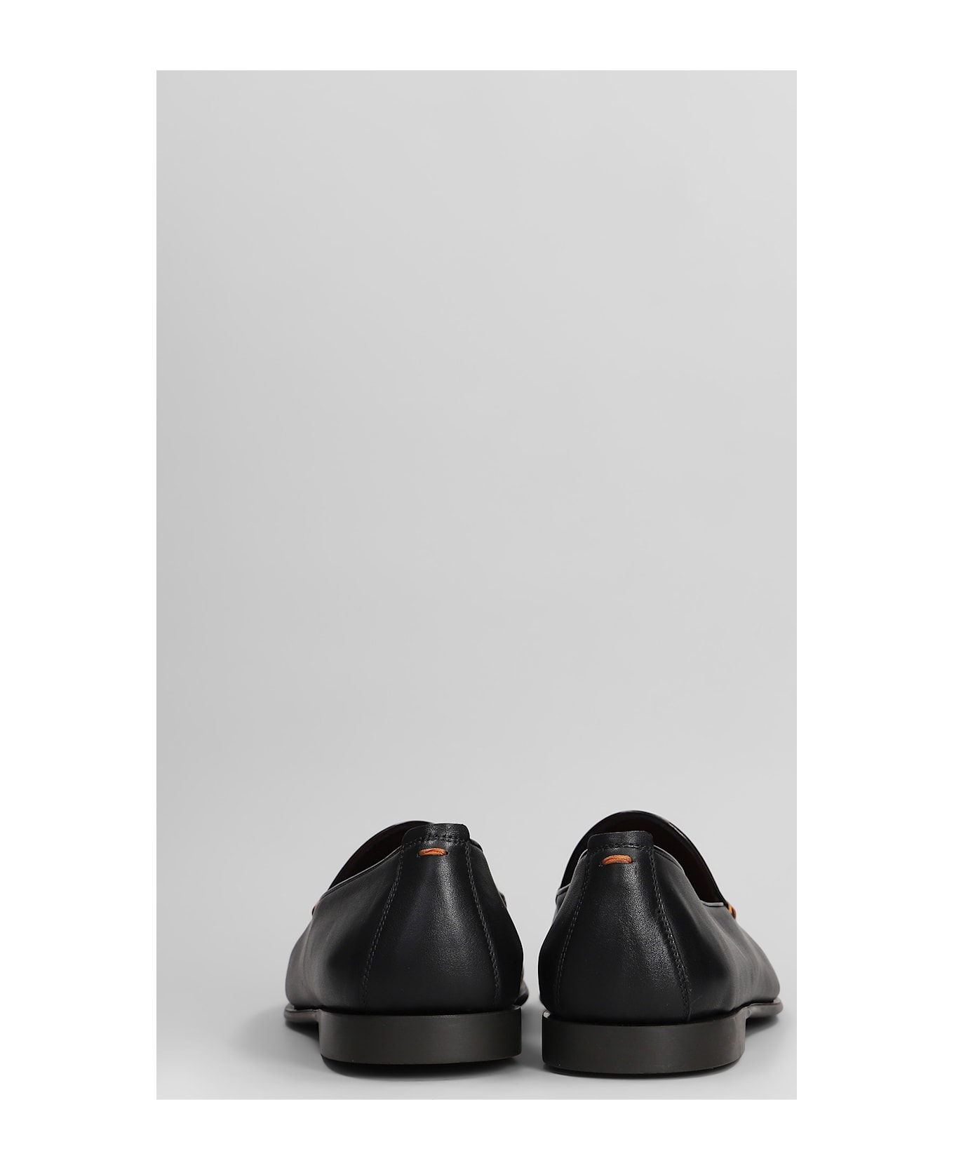 Santoni Vibe B Loafers In Black Leather - black