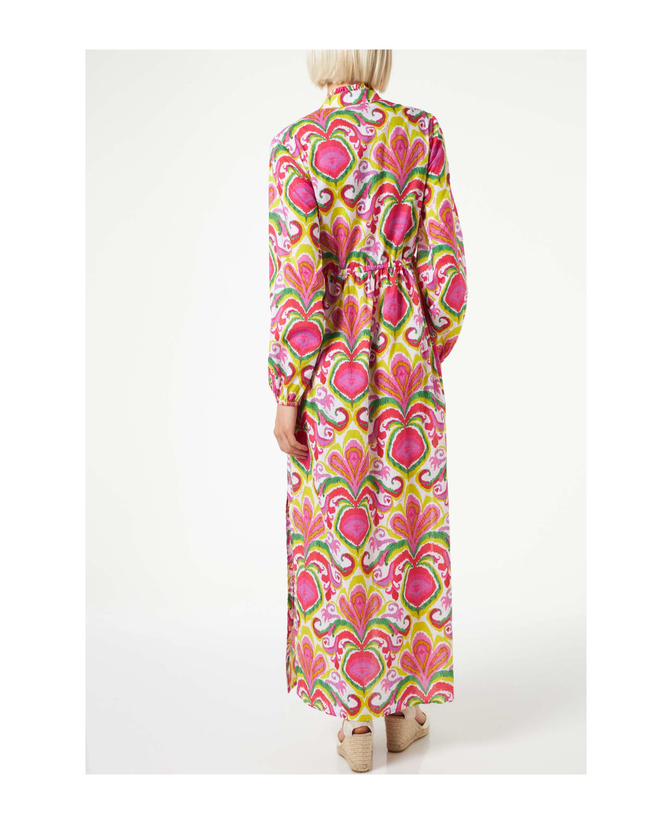 MC2 Saint Barth Woman Beach Dress With Ikat Print - PINK ワンピース＆ドレス