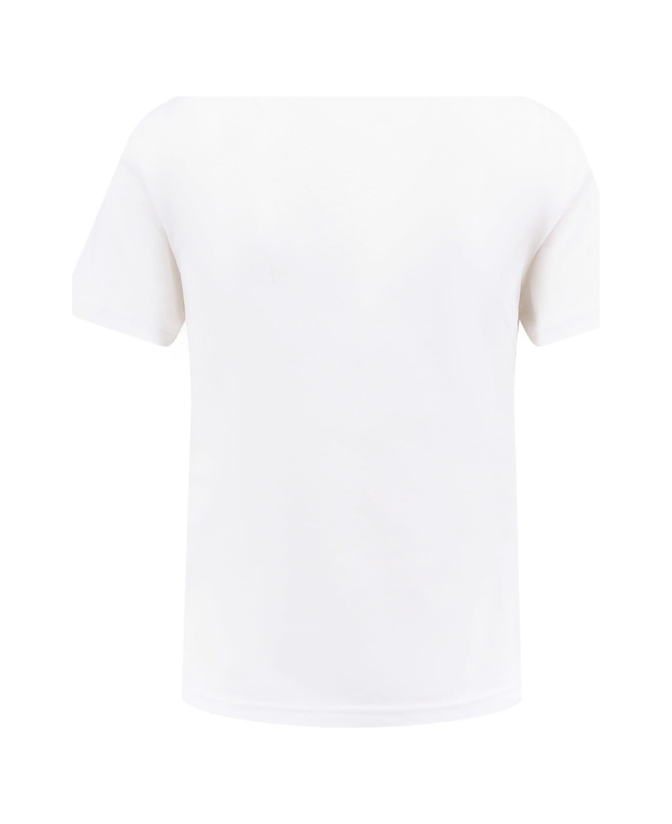 Gucci White Cotton T-shirt With Logo Print - White