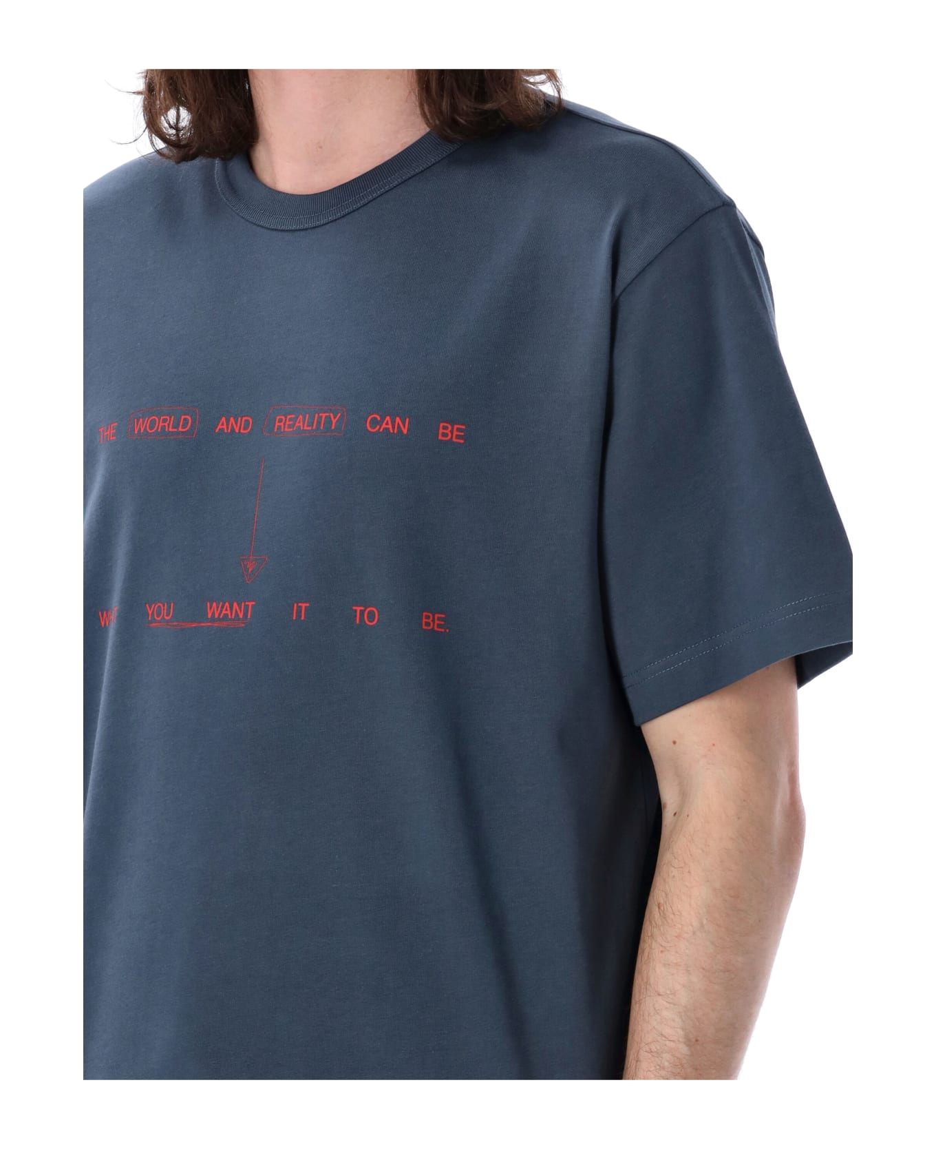 Helmut Lang Printed T-shirt - NAVY