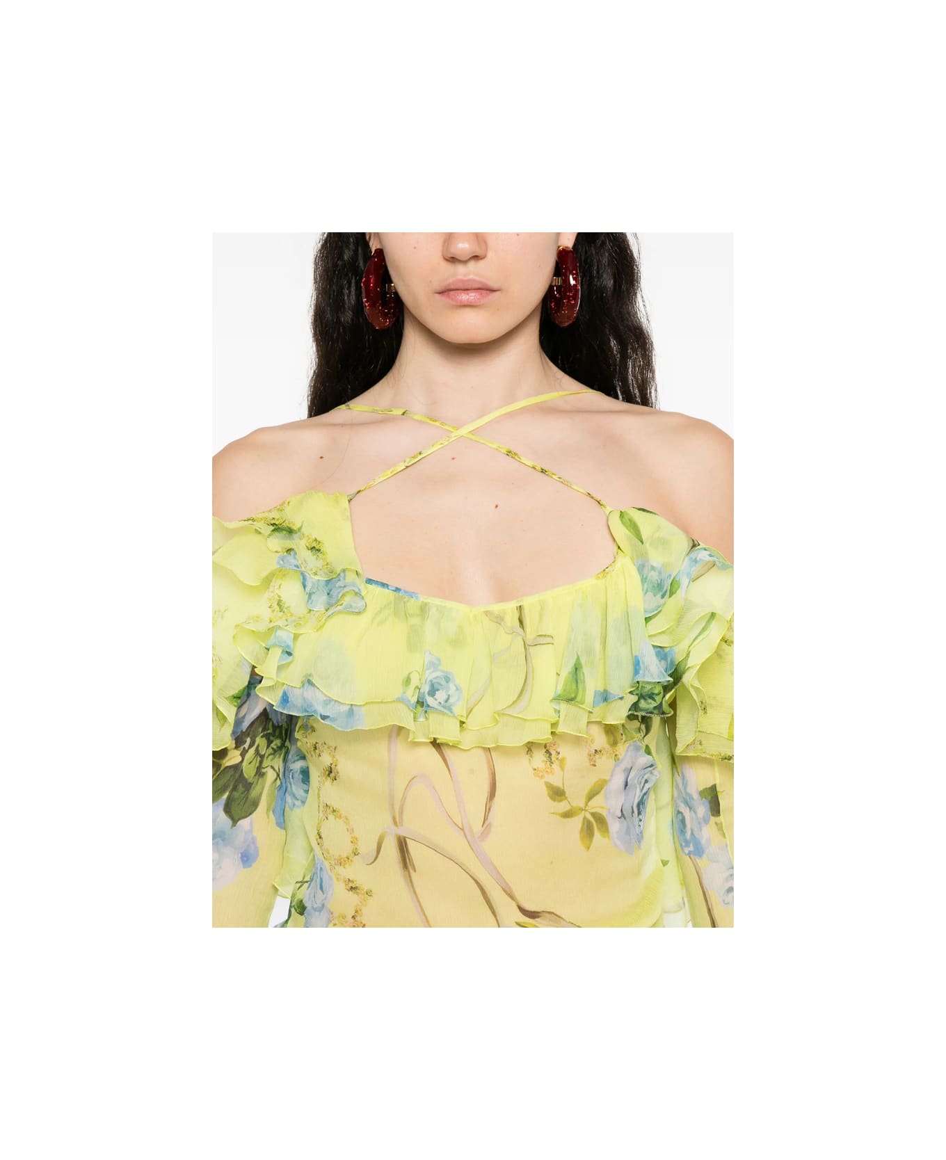 Blumarine Shirt - YELLOW/BLUE