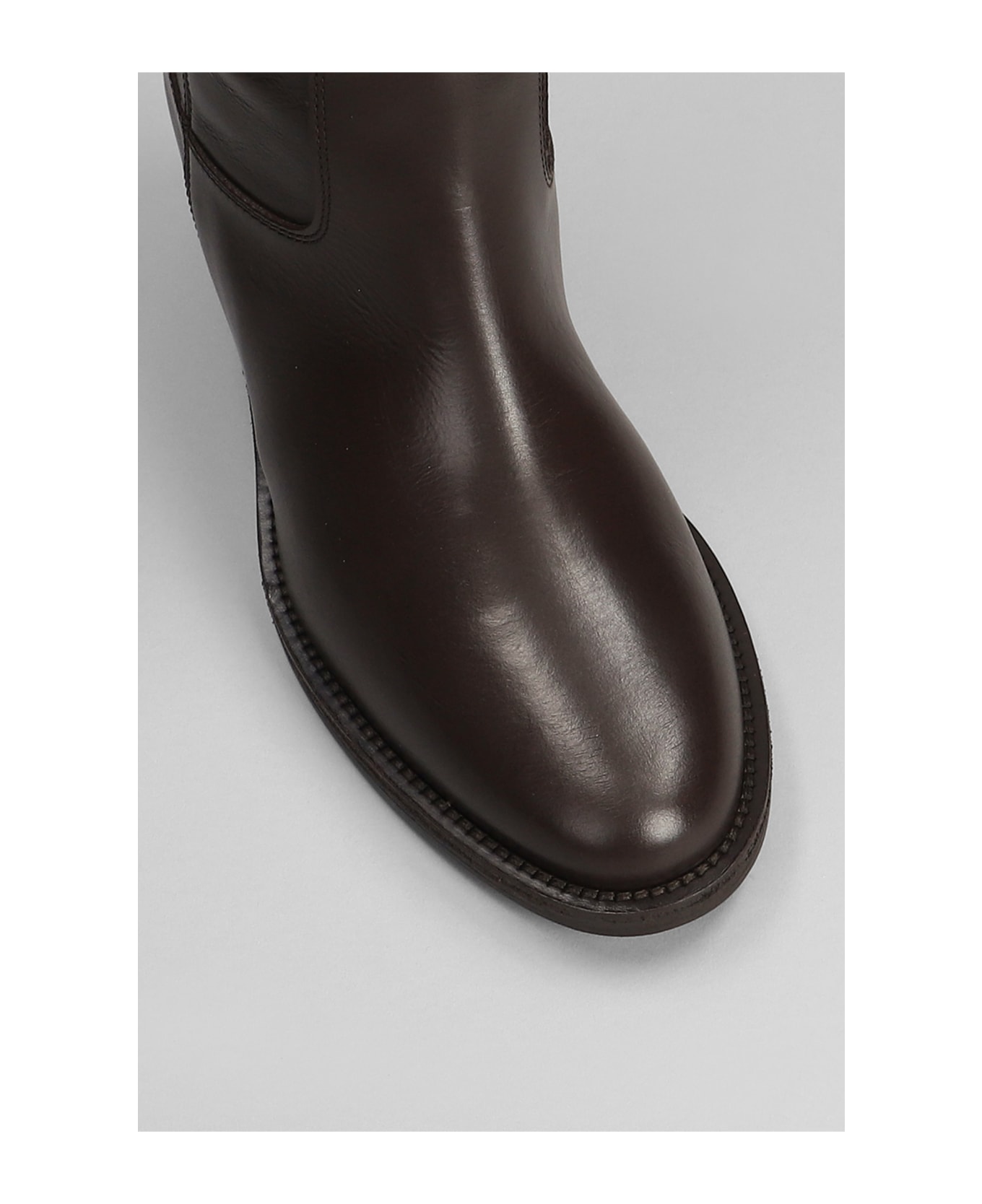 Via Roma 15 In Dark Brown Leather - dark brown