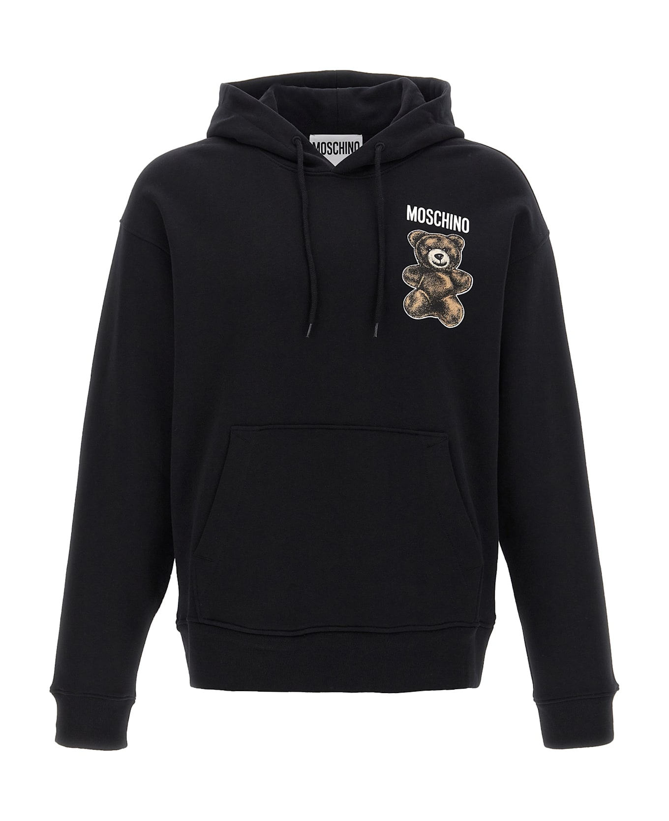 Moschino Teddy Print Hoodie - Black