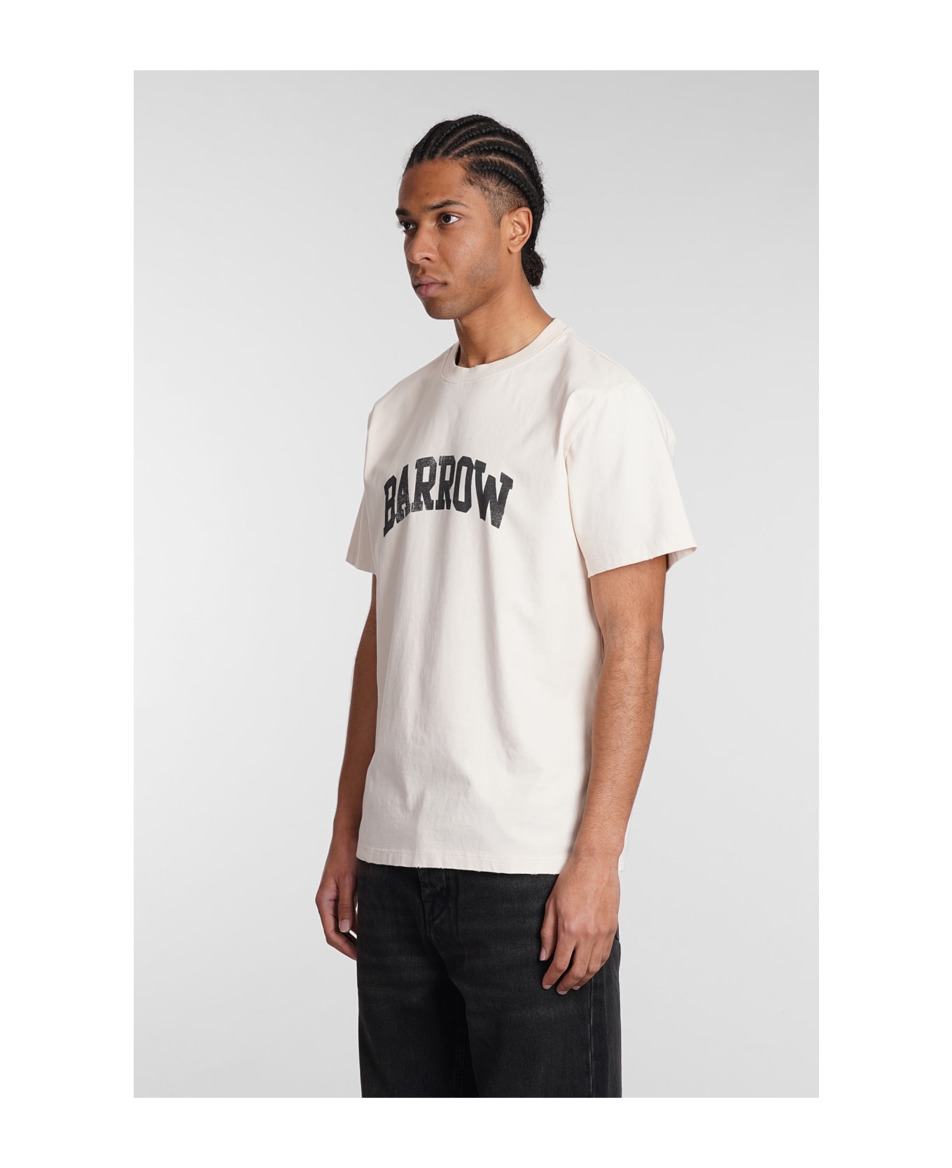 Barrow T-shirt In Beige Cotton - Turtledove