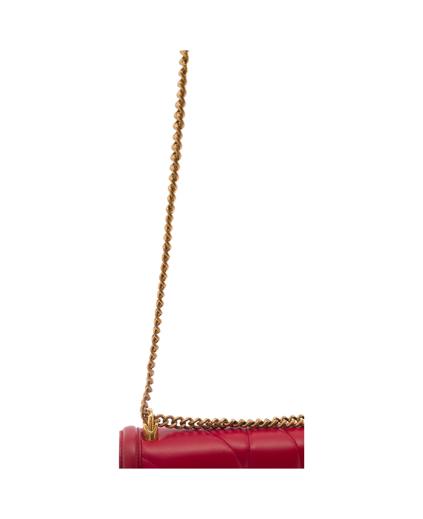 Dolce & Gabbana 'devotion' Shoulder Bag With Heart Jewel Detail In Matelassè Leather Woman - Red