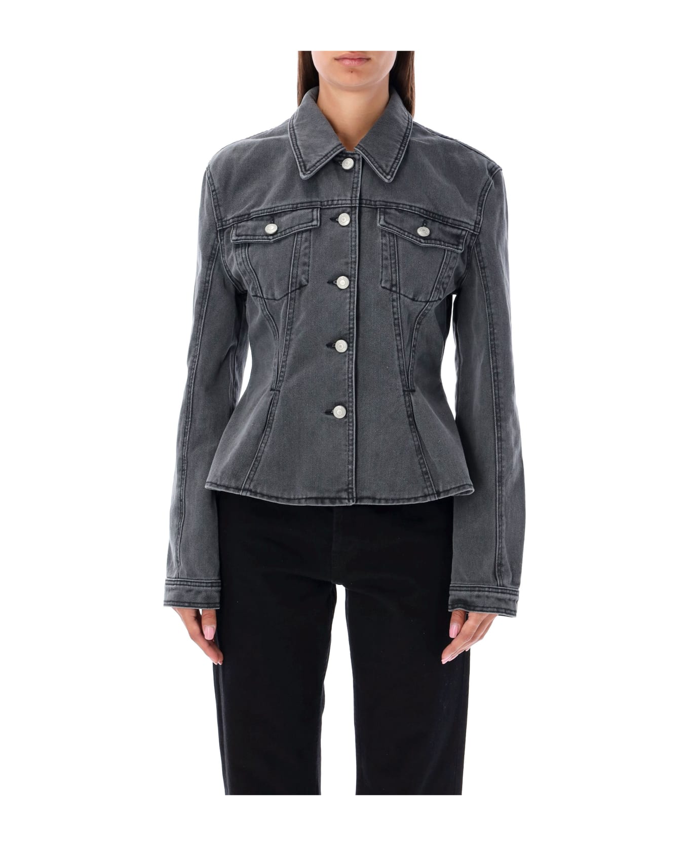 Magda Butrym Denim Jacket - BLACK/GREY