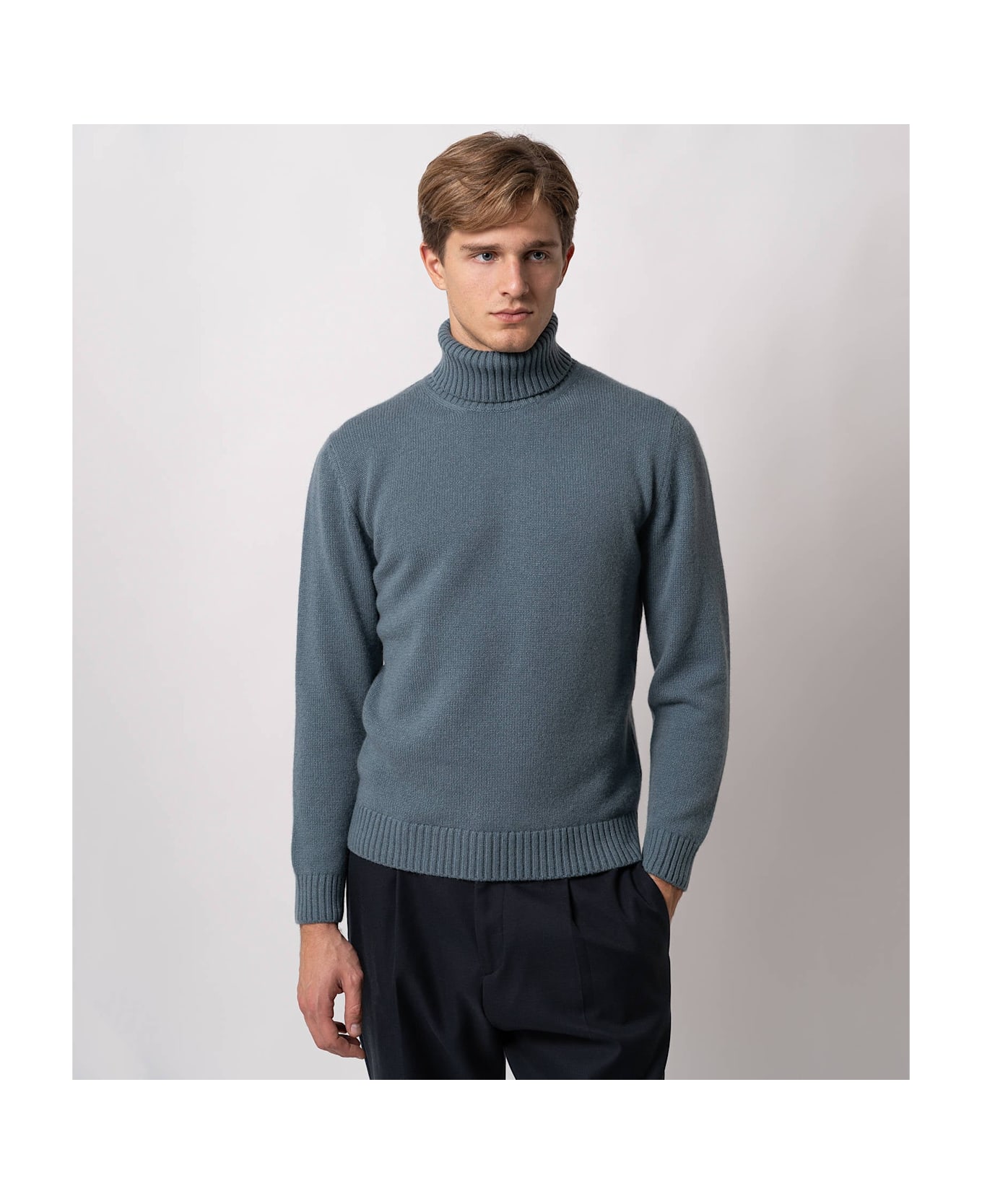 Larusmiani Turtleneck Sweater 'diablerets' Sweater - Teal