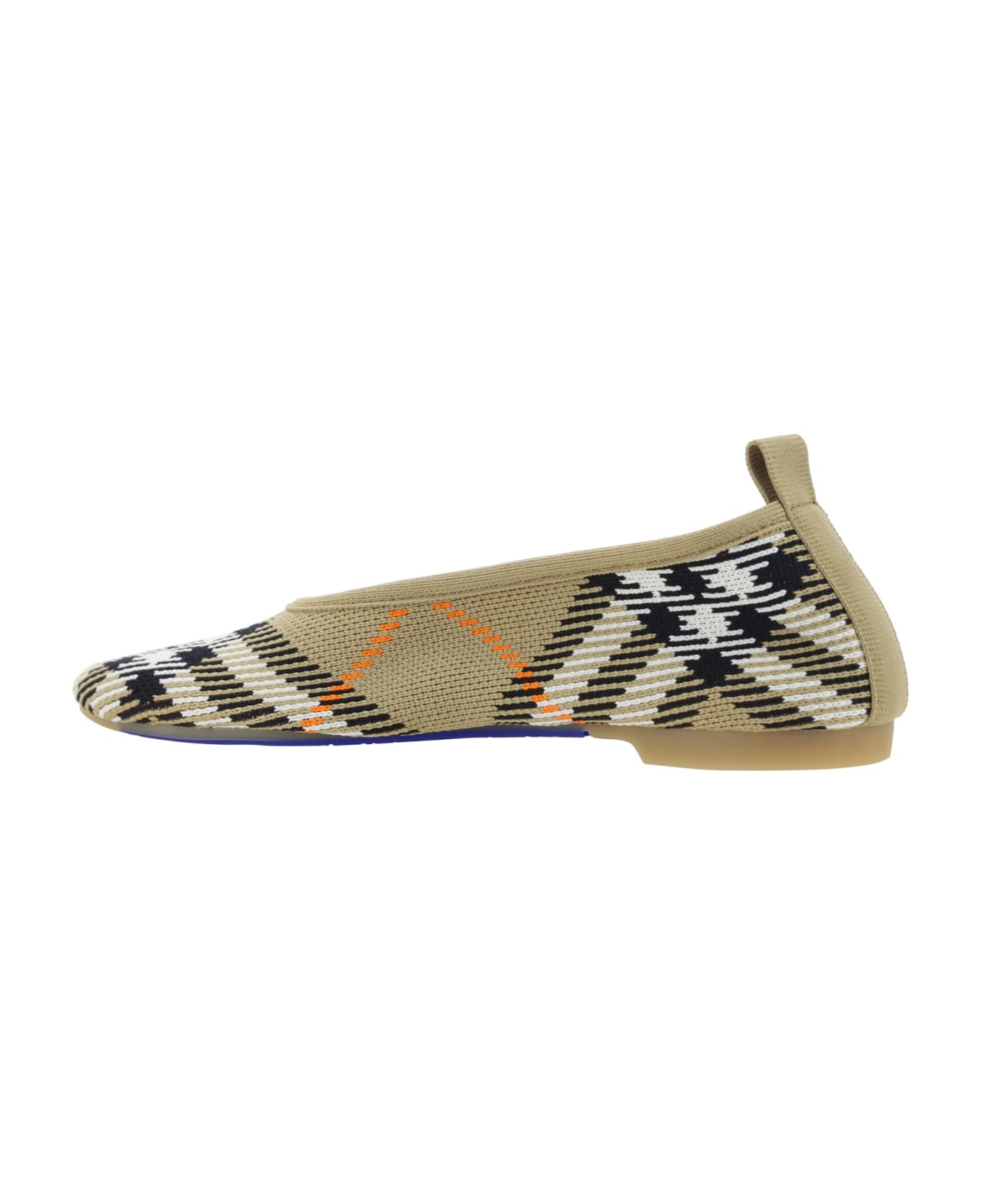 Burberry Check Baby Ballerinas - Sand Ip Check