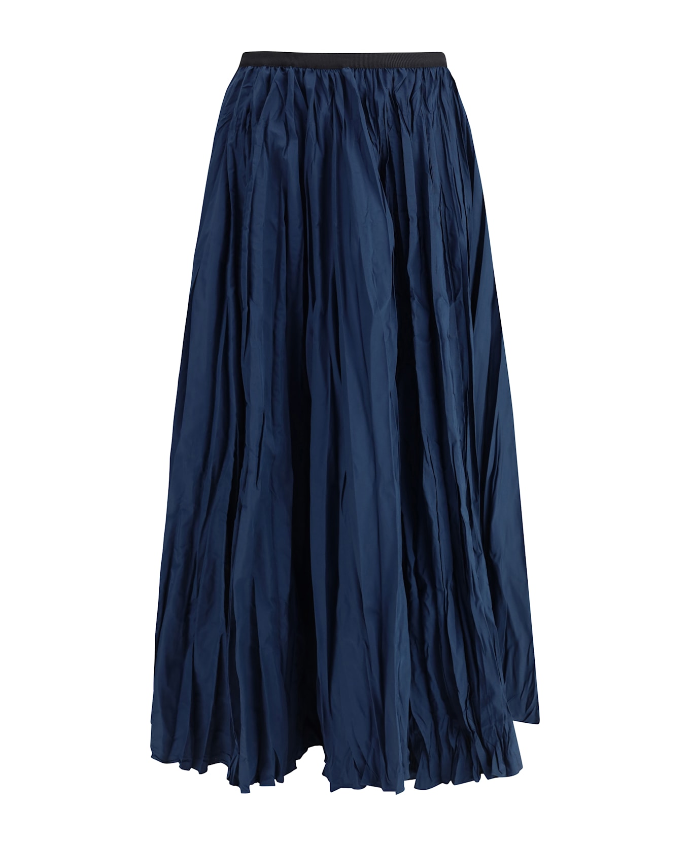 Sara Roka Crinkle-effect Design Pleated Midi Skirt