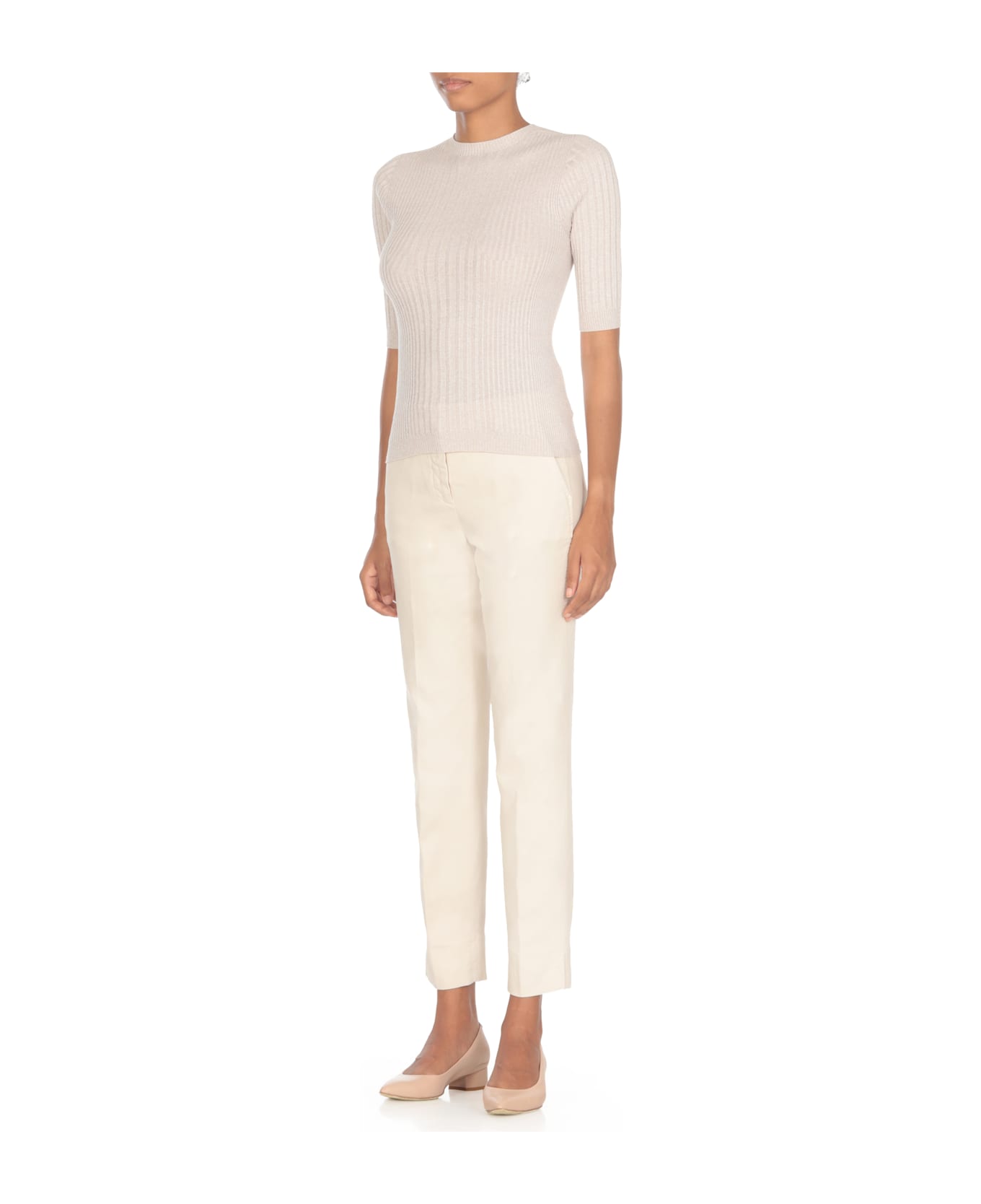 Peserico Viscose Sweater - Beige