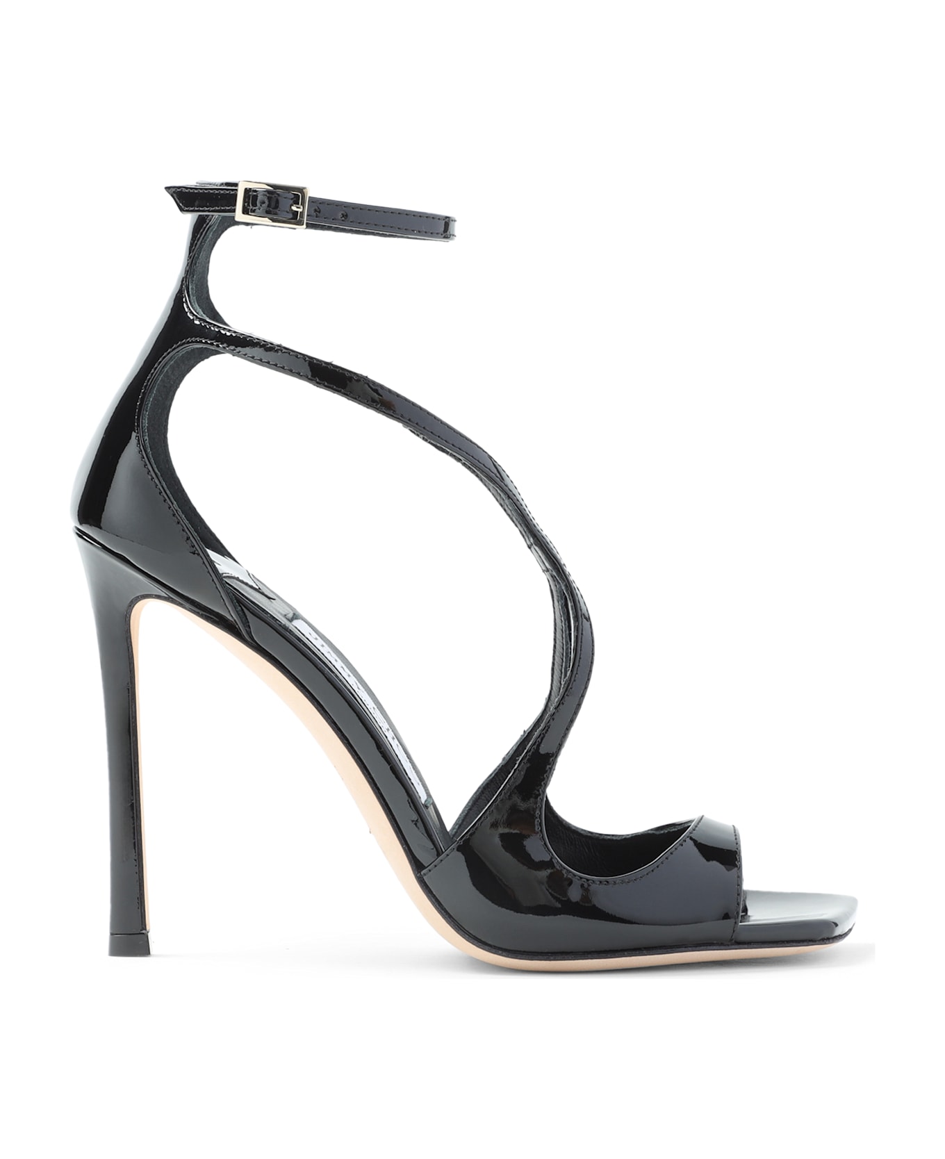 Jimmy Choo Azia 110 Patent Leather Sandals - Black