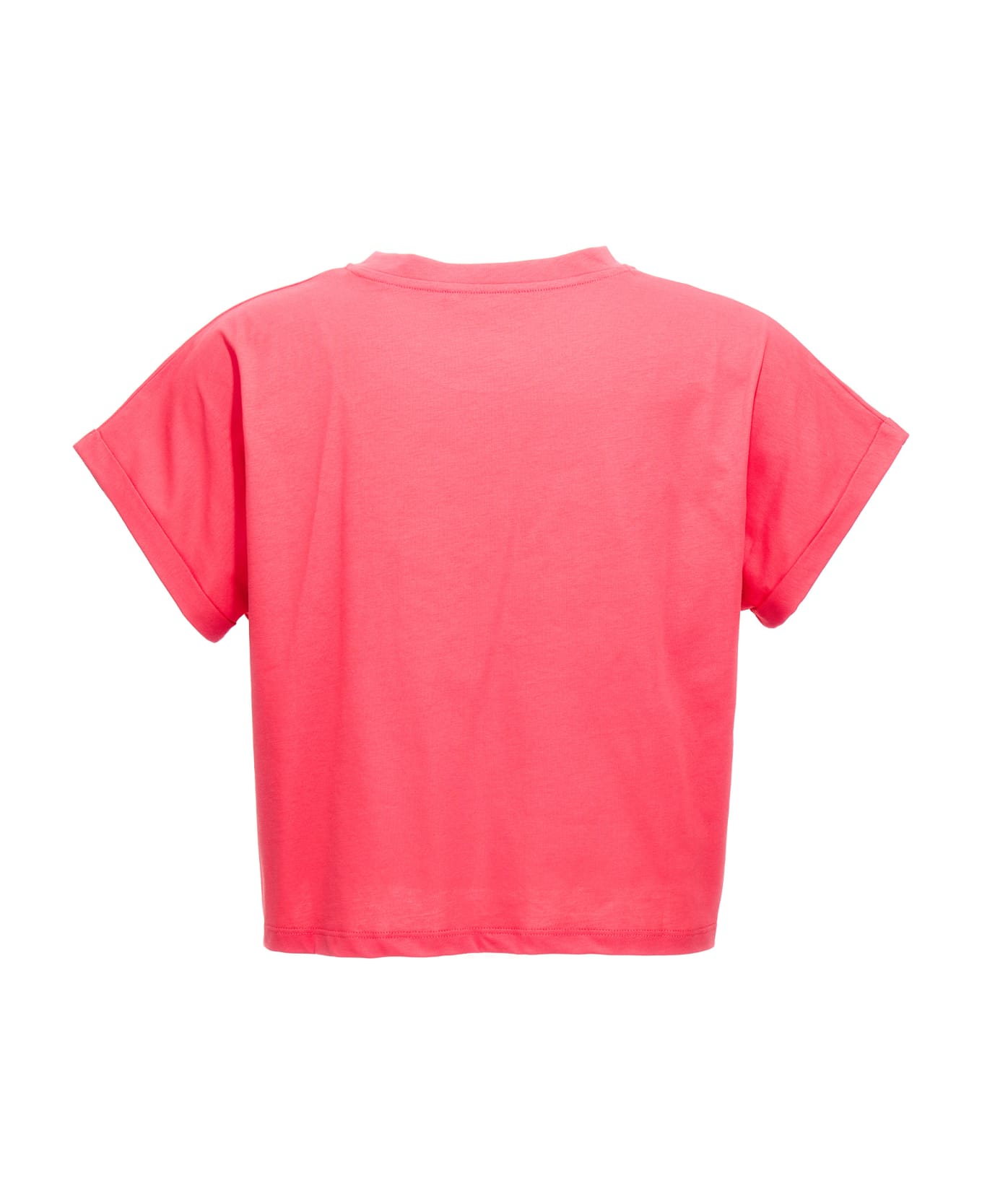 Balmain Logo Crop T-shirt - Fuchsia