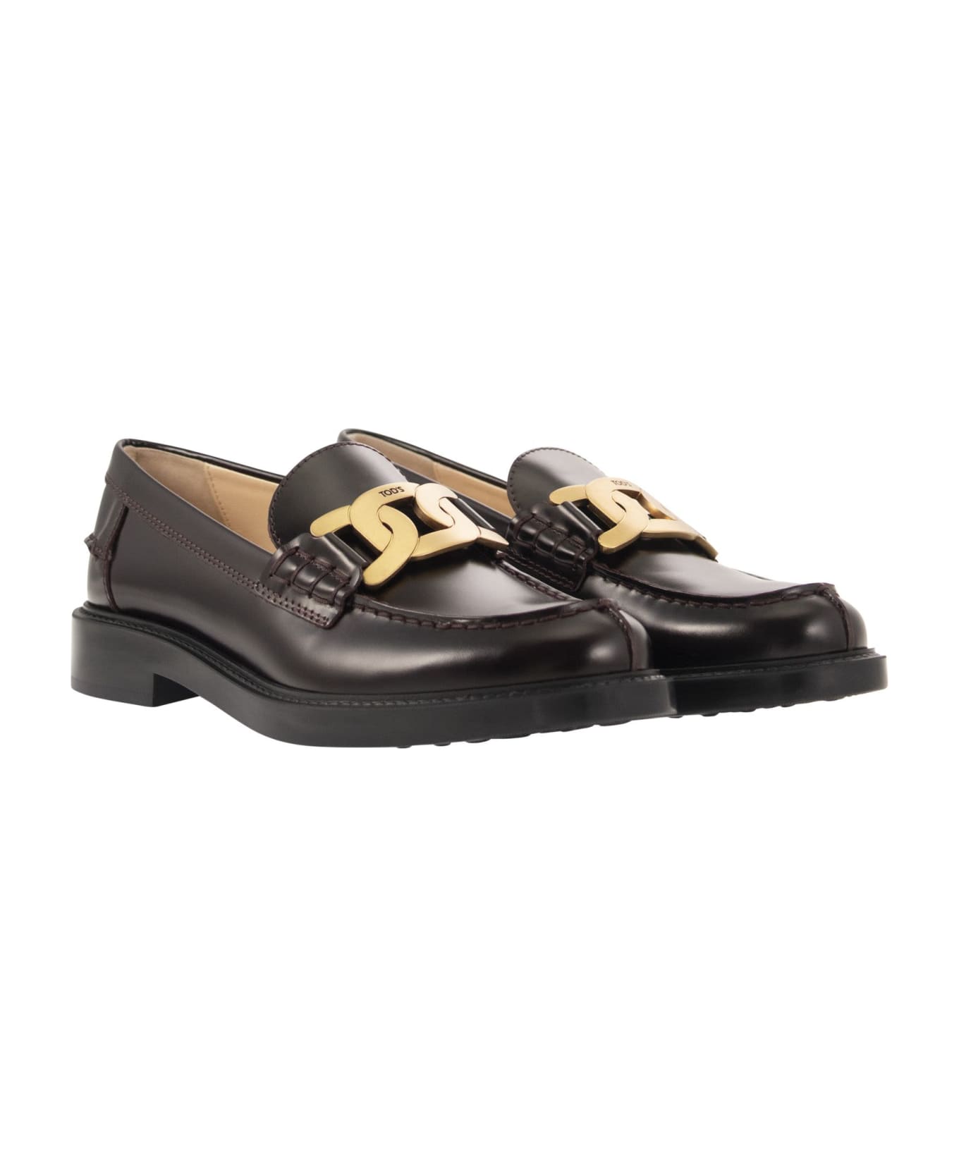 Tod's Leather Loafers - Bordeaux