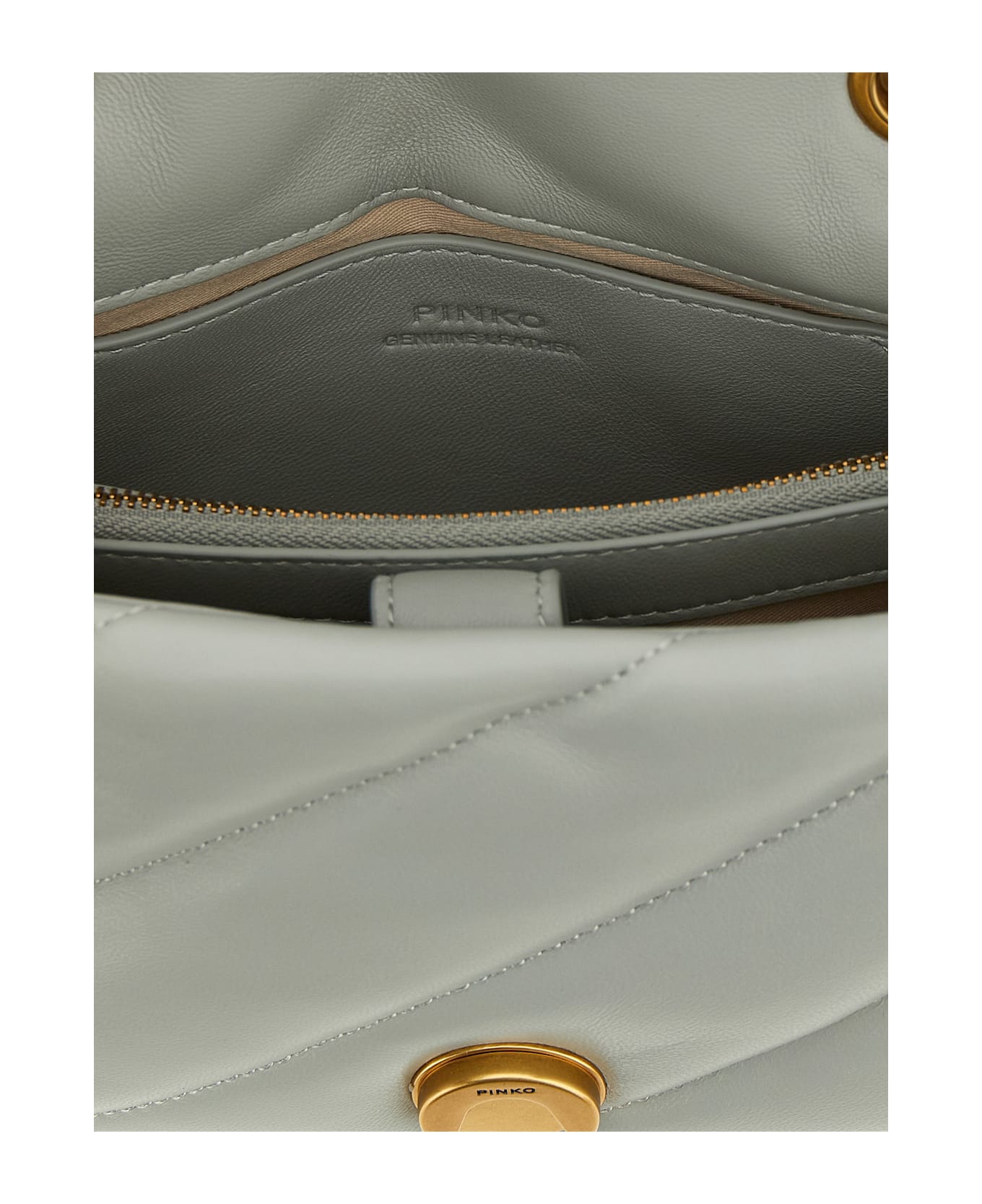 Pinko 'mini Love Puff' Crossbody Bag - Gray