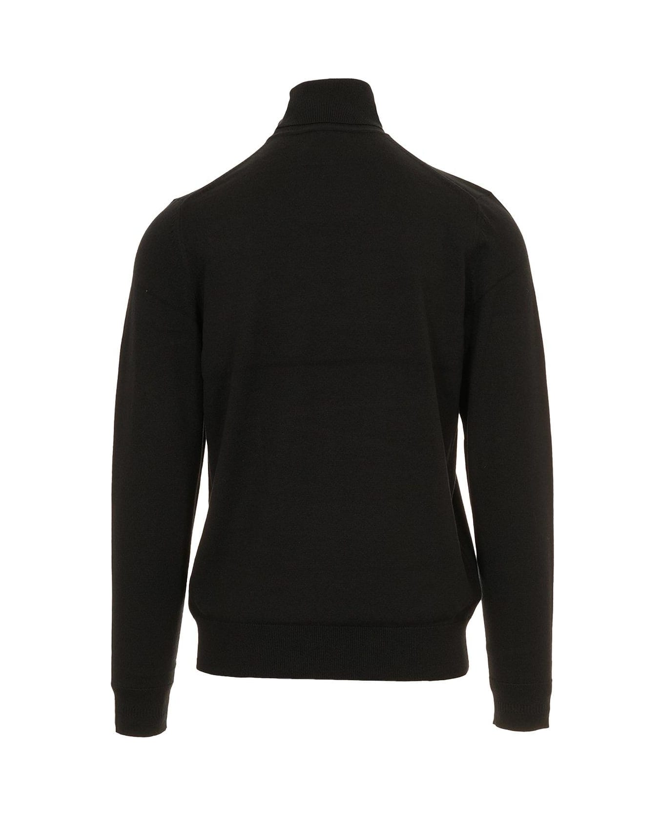 Fred Perry Roll Neck Jumper - BLACK