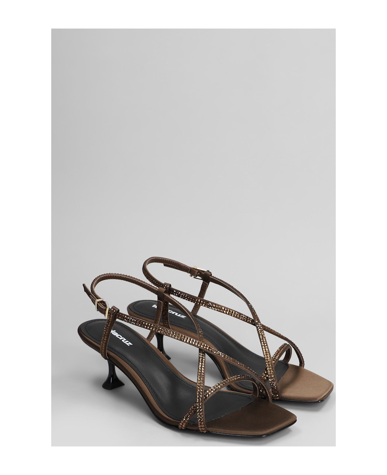 Lola Cruz Liberty Heel 55 Sandals In Brown Leather - brown