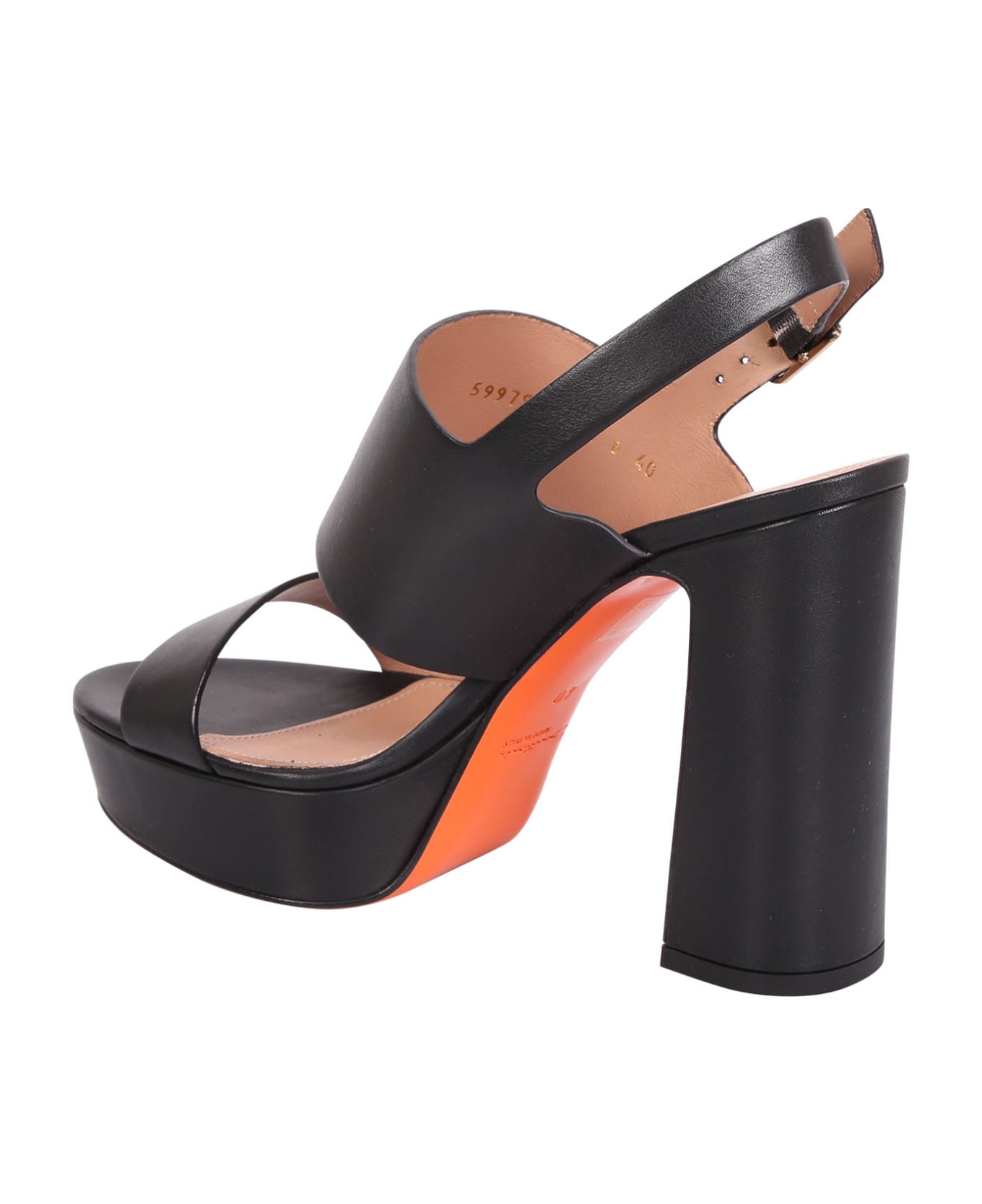 Santoni Platform-sole Sandals - Black