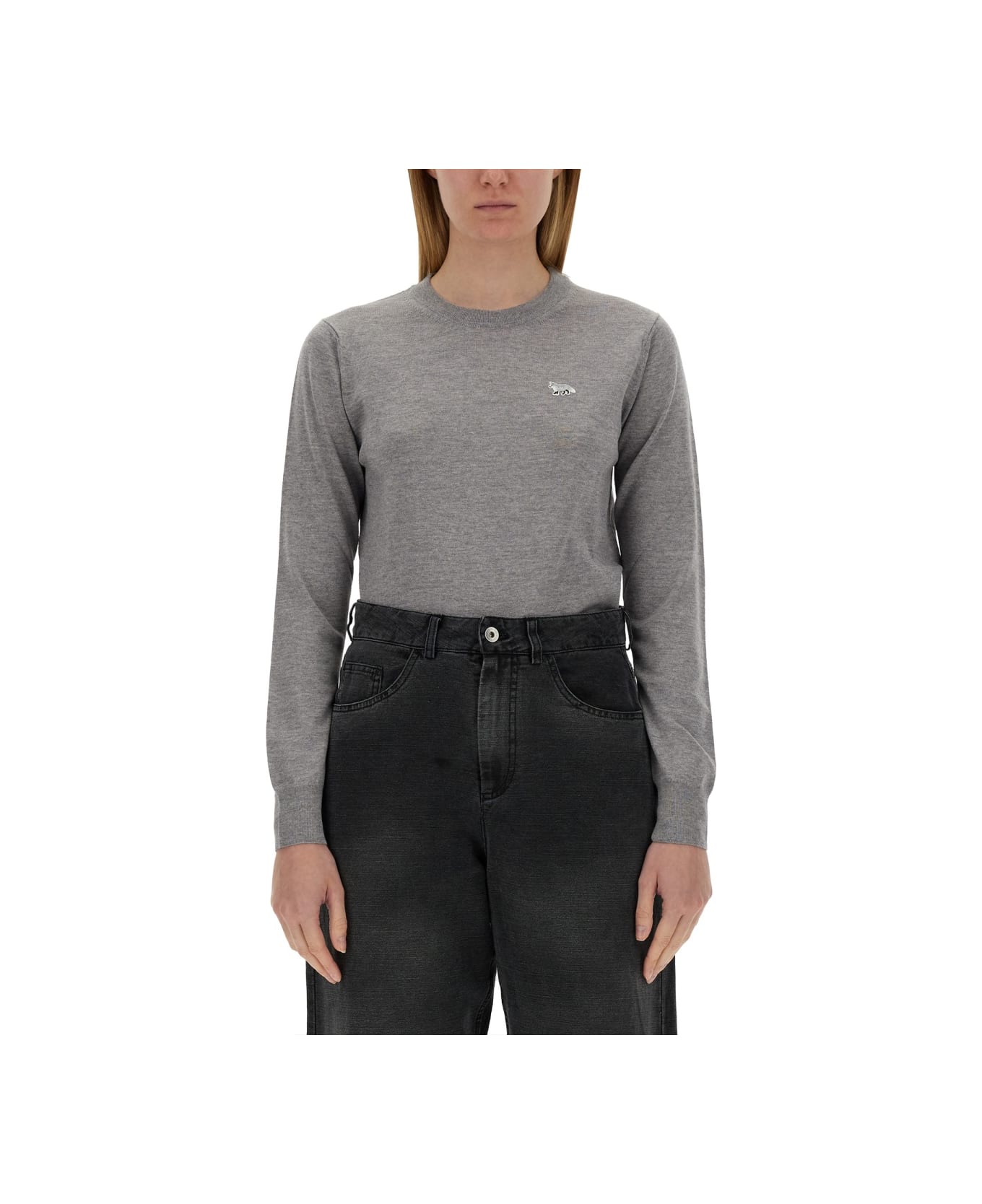 Maison Kitsuné 'baby Fox' Jersey - Grey