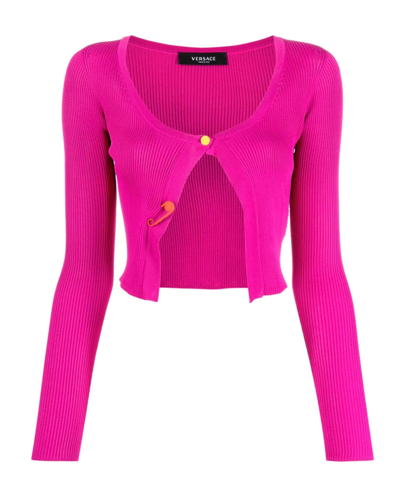 Versace Cropped Cardigan - Pink