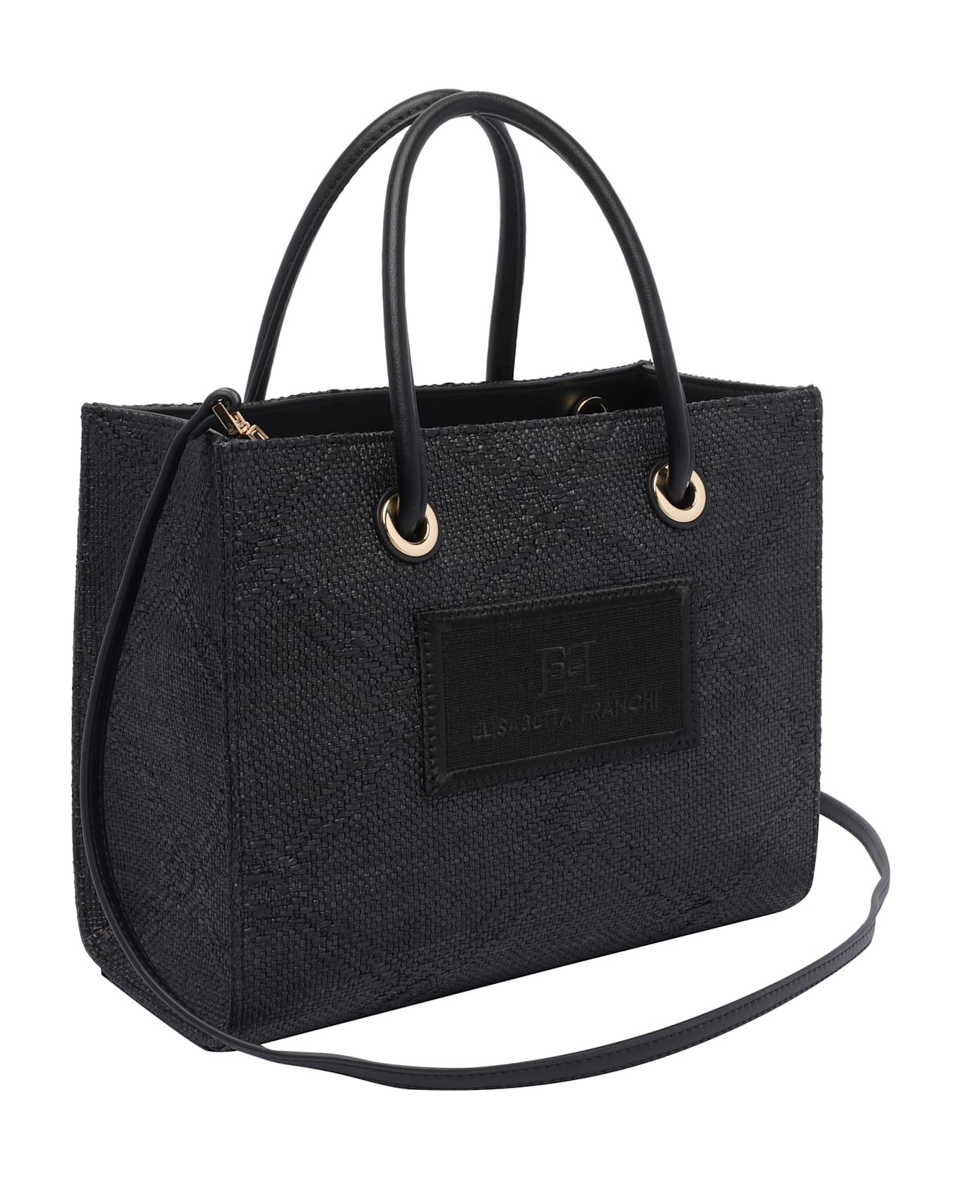 Elisabetta Franchi Logo Tote Bag - Black