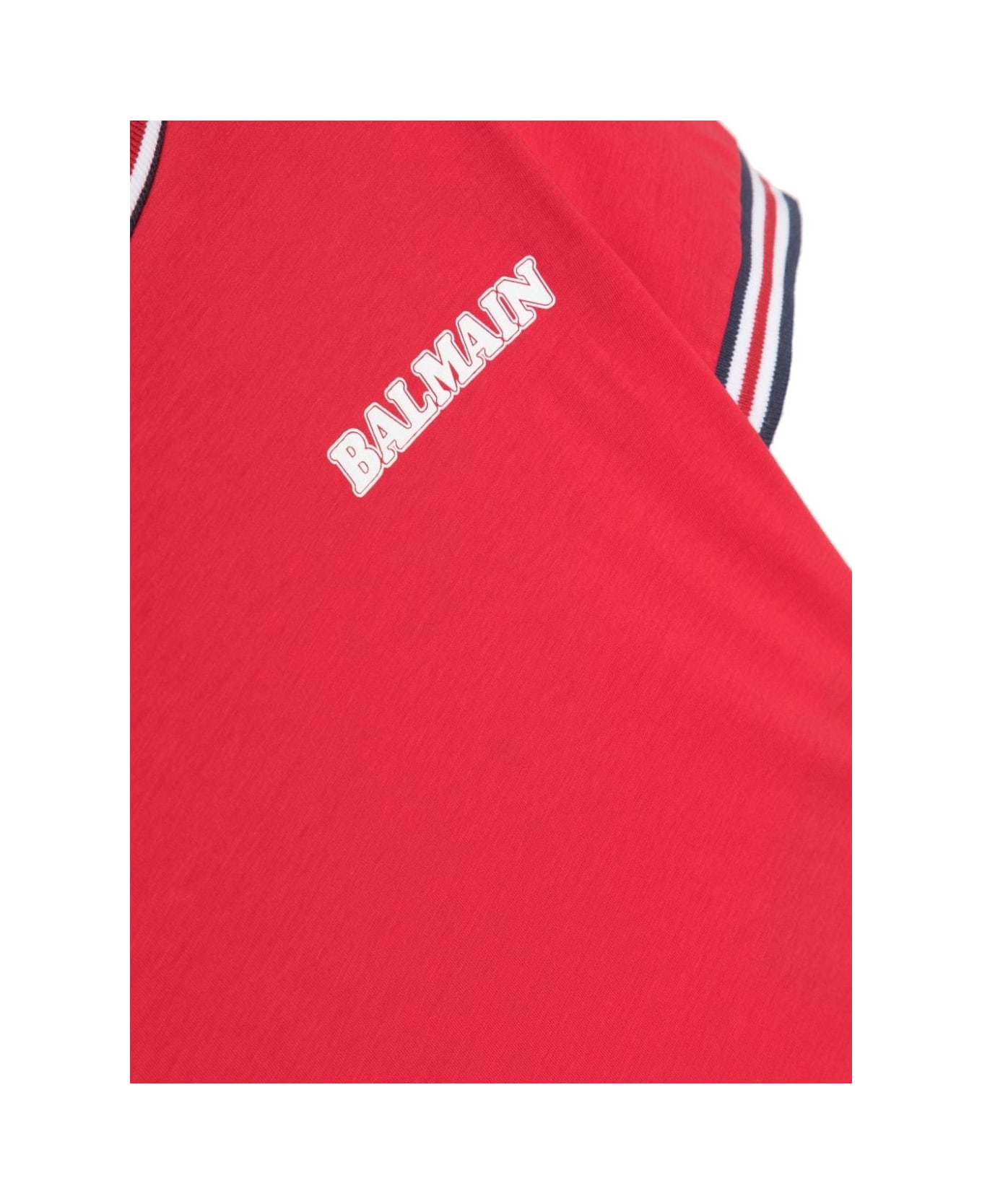 Balmain T-shirt Con Logo - Rosso