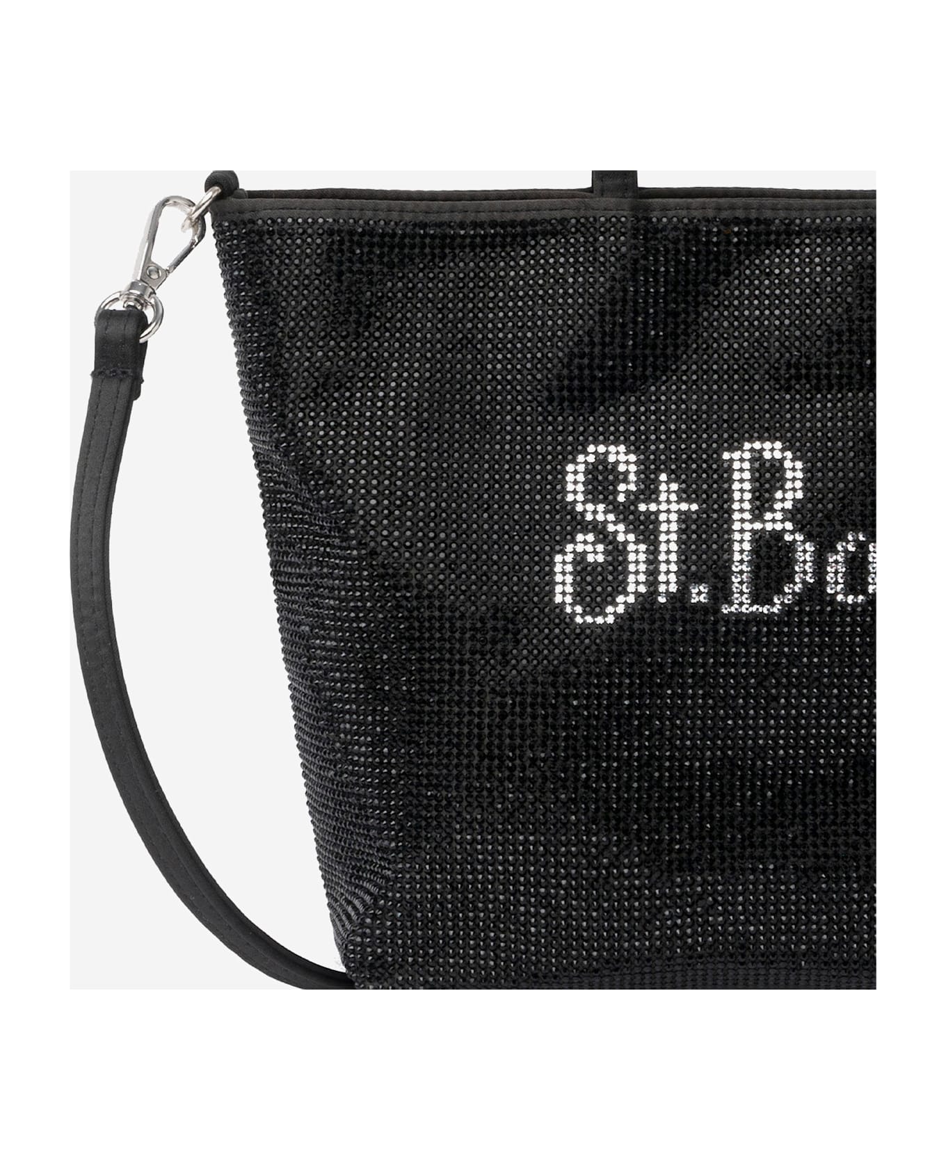 MC2 Saint Barth Mini Vanity Bag With Logo - Black