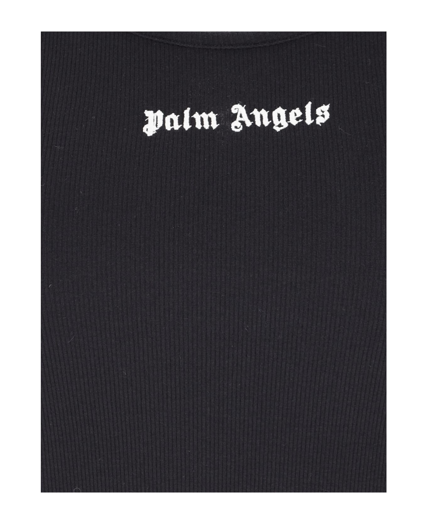 Palm Angels Classic Logo Rib Tank Top - Black