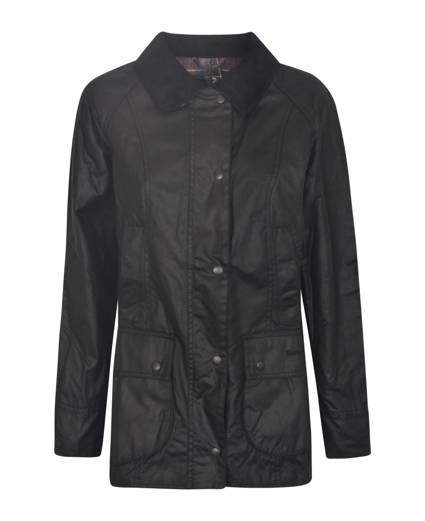 Barbour Buttoned Long-sleeved Jacket - Black